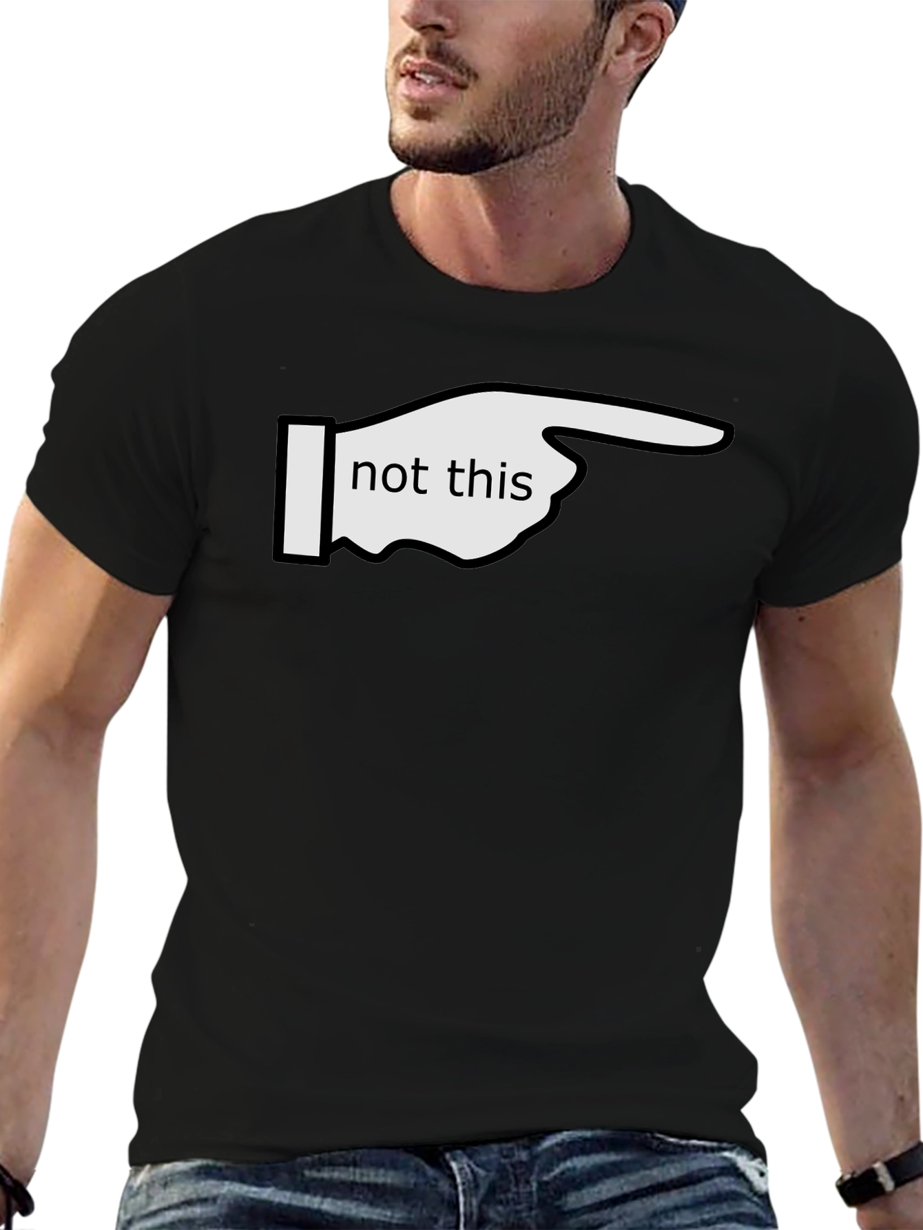 Black Not This T-Shirt - Funny Graphic Tee view 6