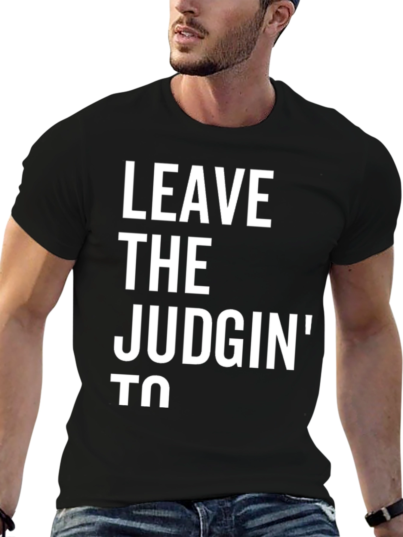 Black Leave The Judgin' To T-Shirt - Funny Novelty Tee view 6
