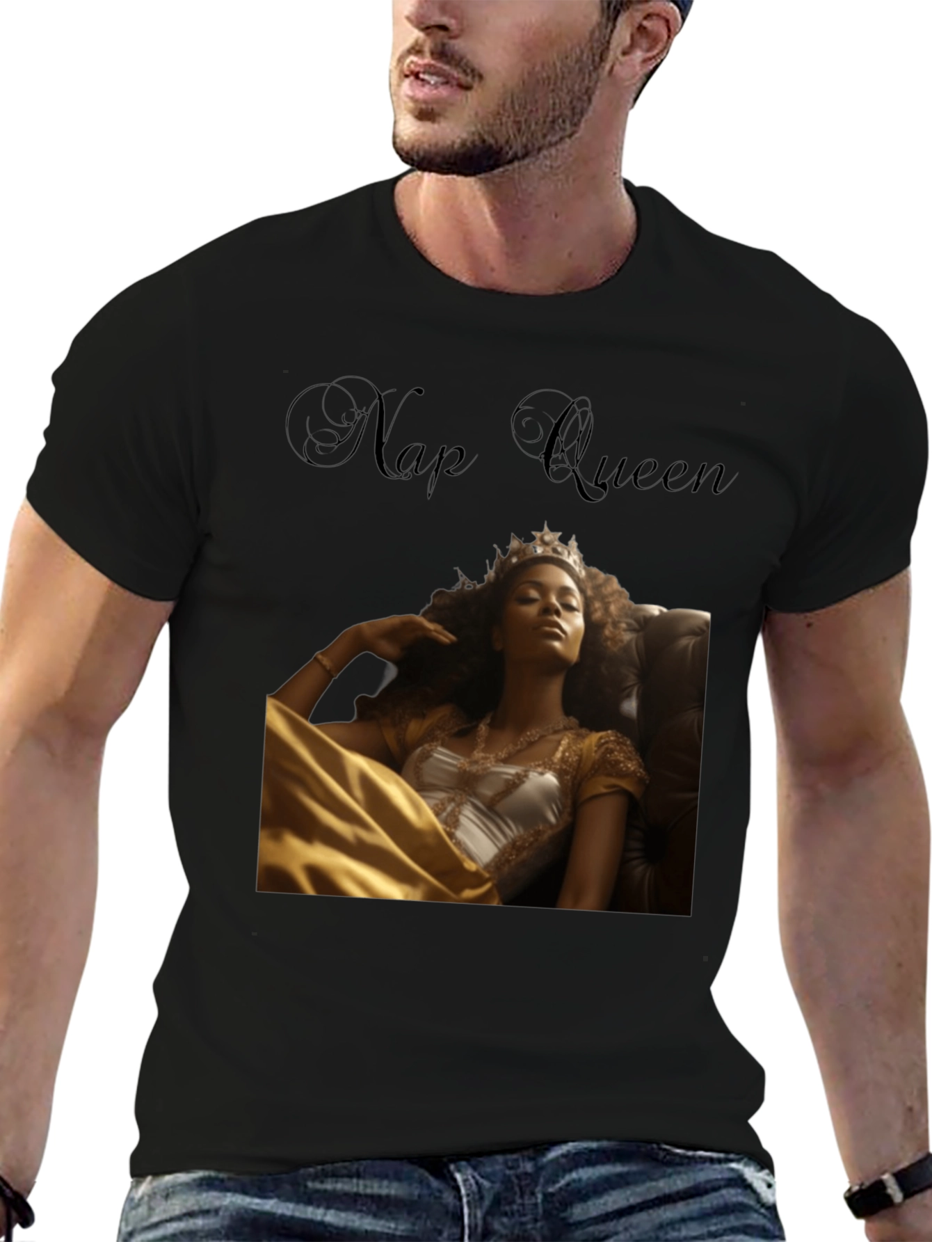 Black Nap Queen Graphic T-Shirt - Stylish and Comfy view 6