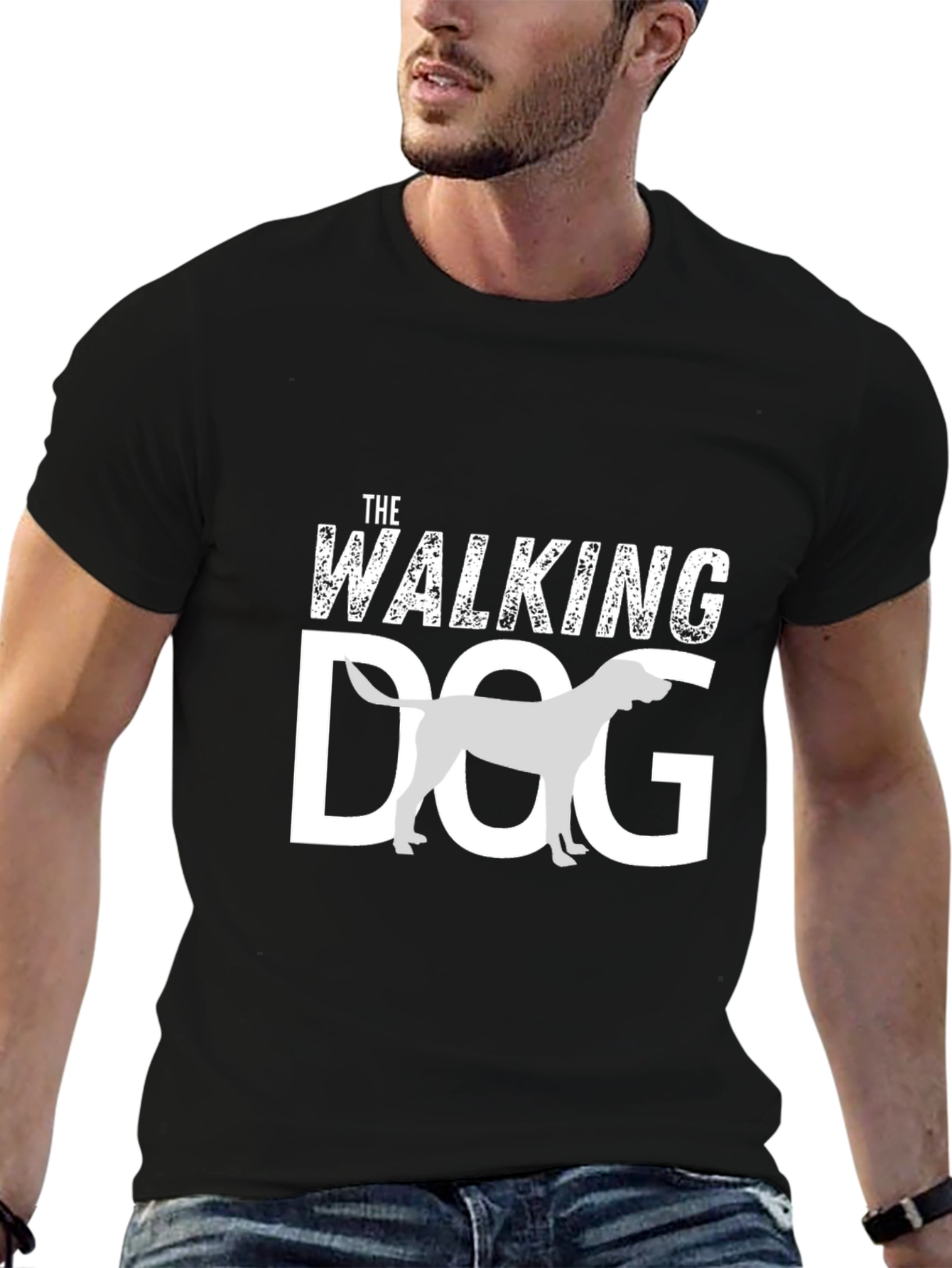 Black The Walking Dog Graphic Tee - Casual Canine Style view 6