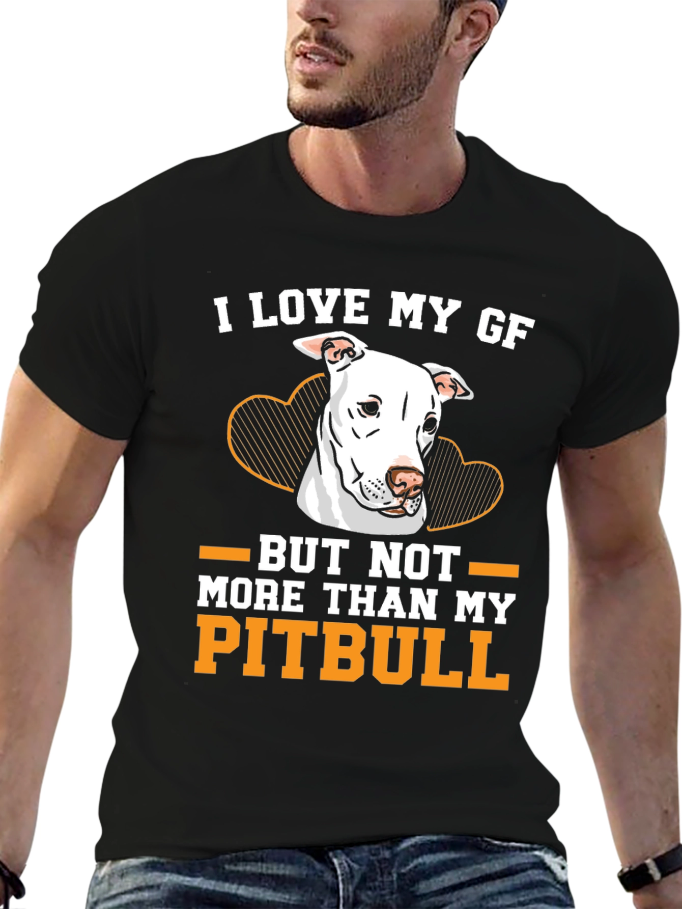 Black I Love My Pitbull T-Shirt view 6