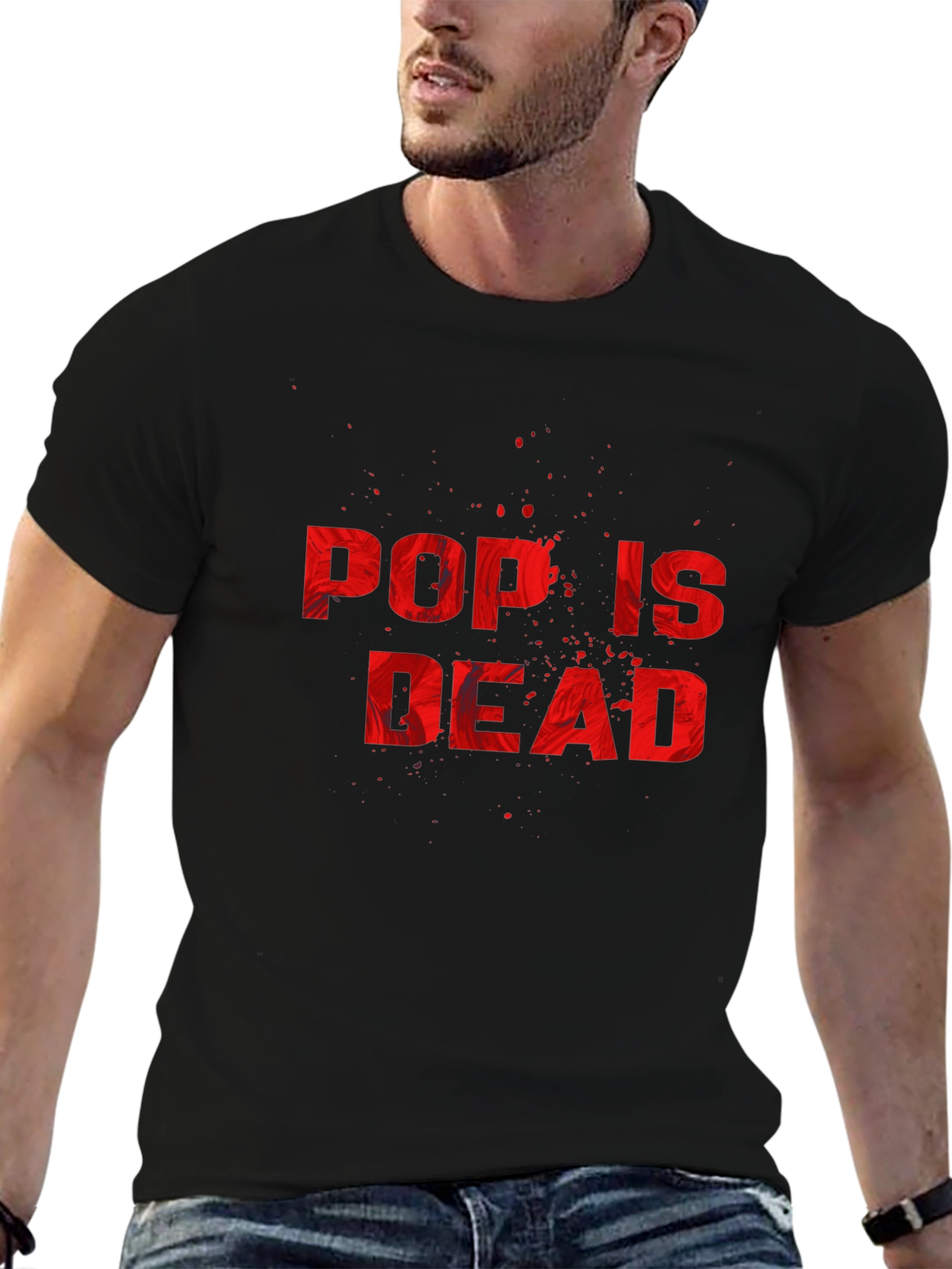 Black Pop is Dead Graphic T-Shirt - Statement Tee view 6