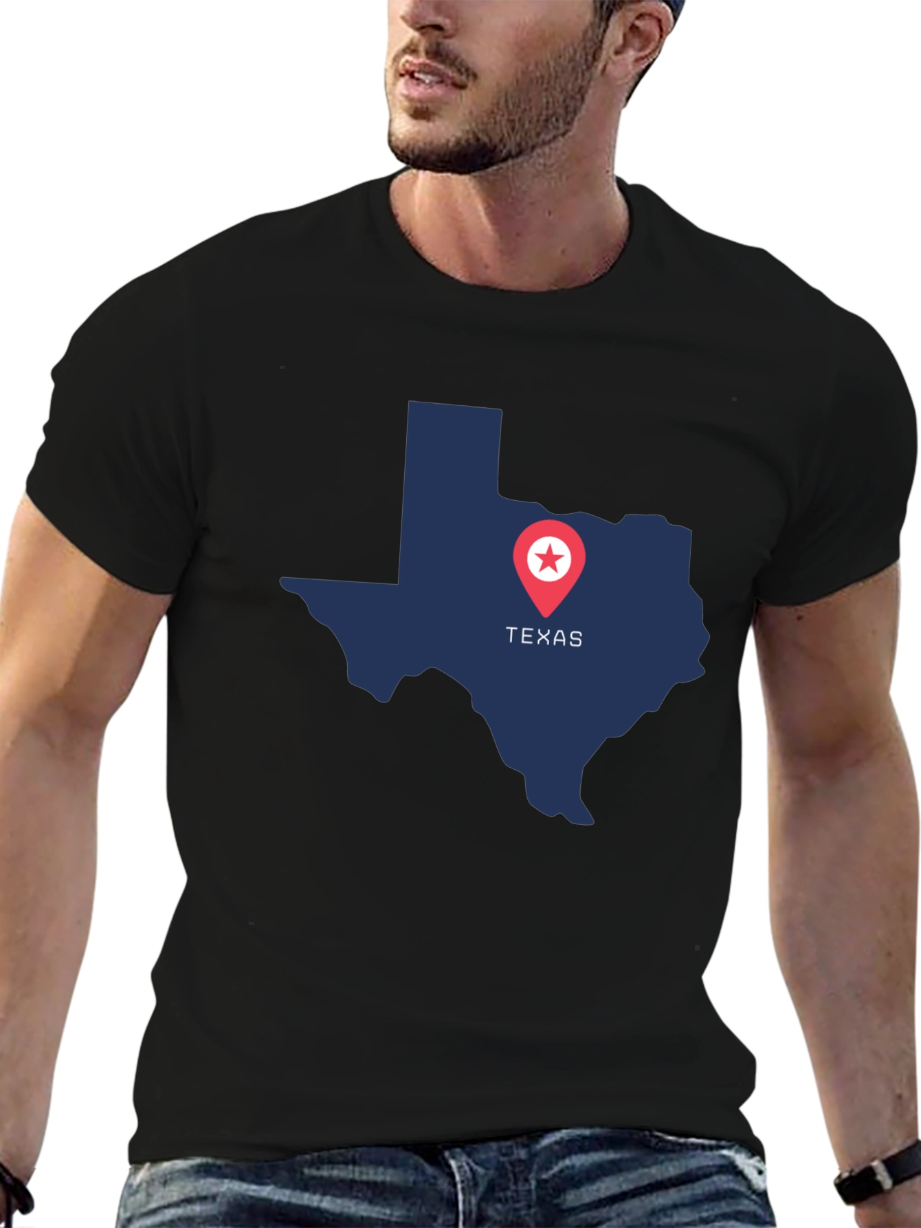Texas Pride Graphic Tee - State Map Design - 6