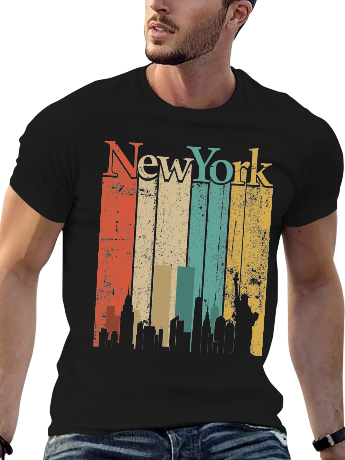Vintage New York Skyline Graphic T-Shirt - 6