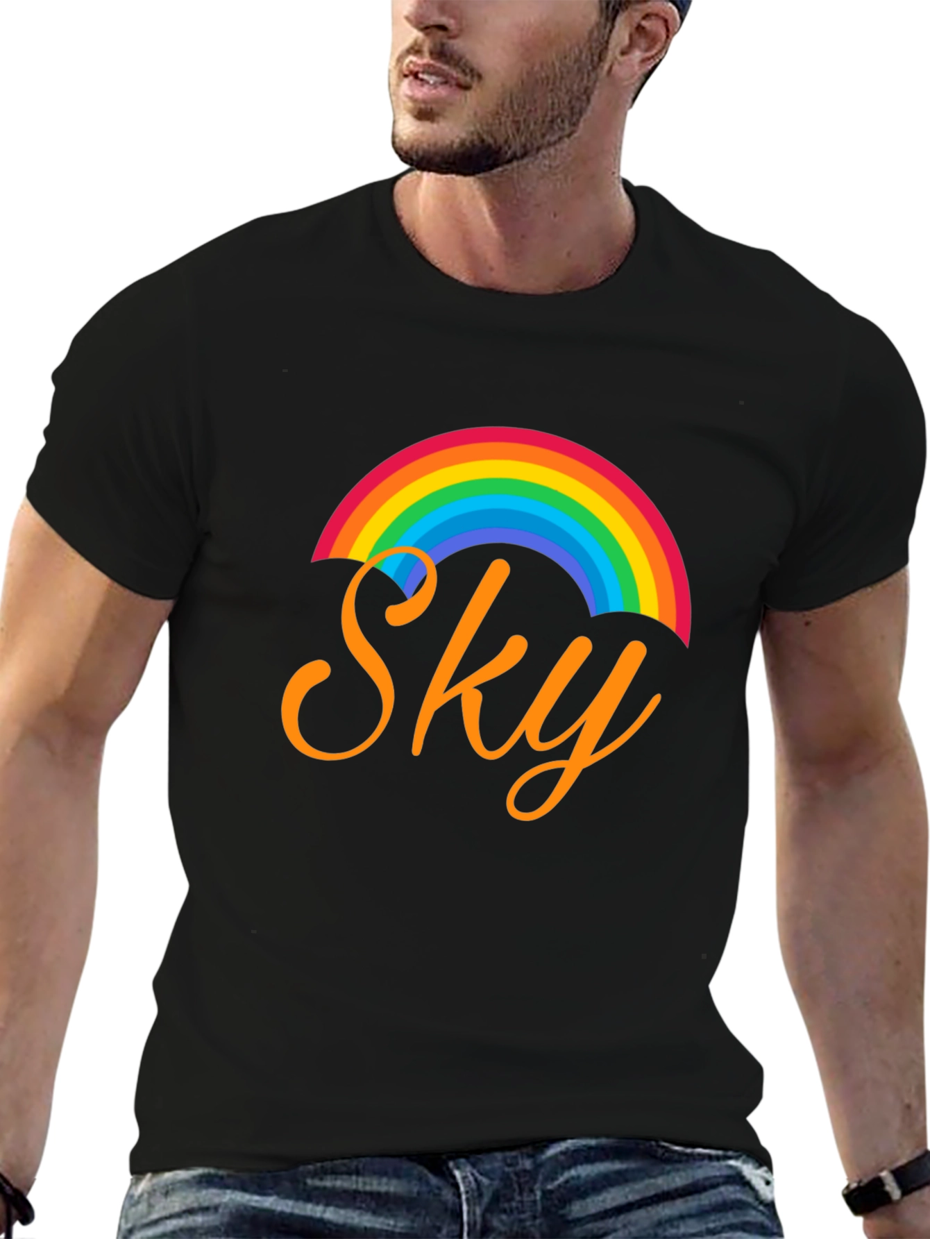 Rainbow Sky Graphic T-Shirt - 6