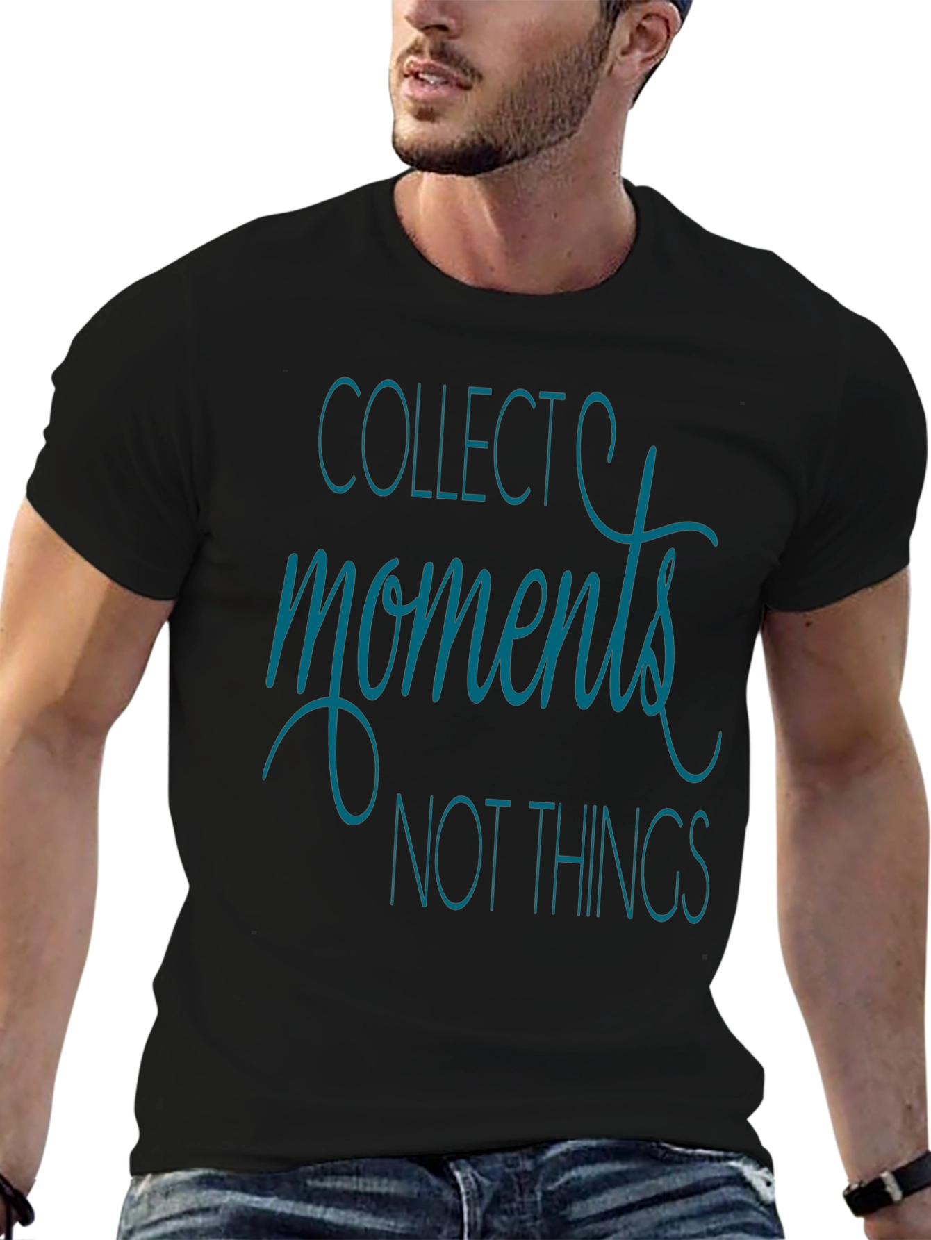 Black Collect Moments Graphic Tee - Black Short Sleeve Shirt view 6
