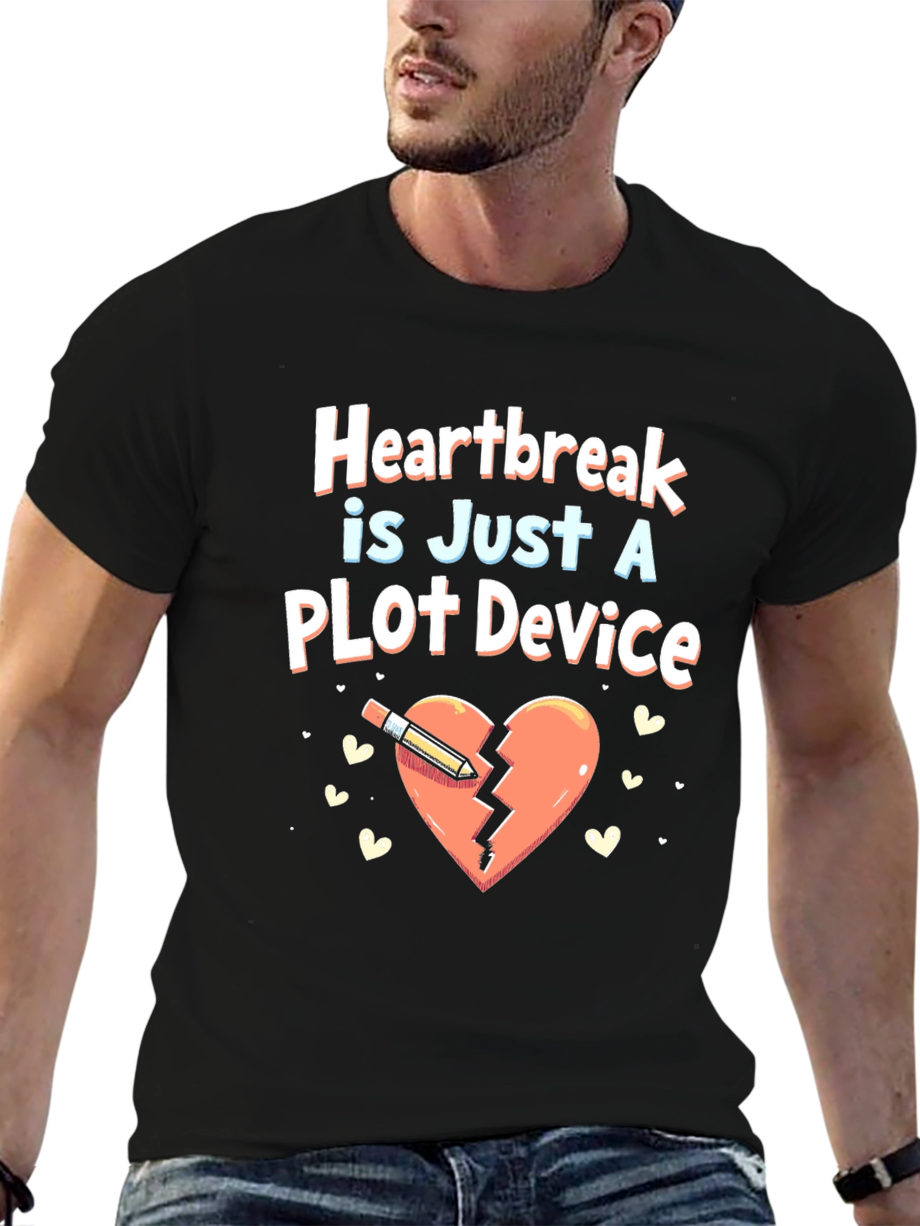 Black Heartbreak Plot Device Graphic Novelty T-Shirt view 6