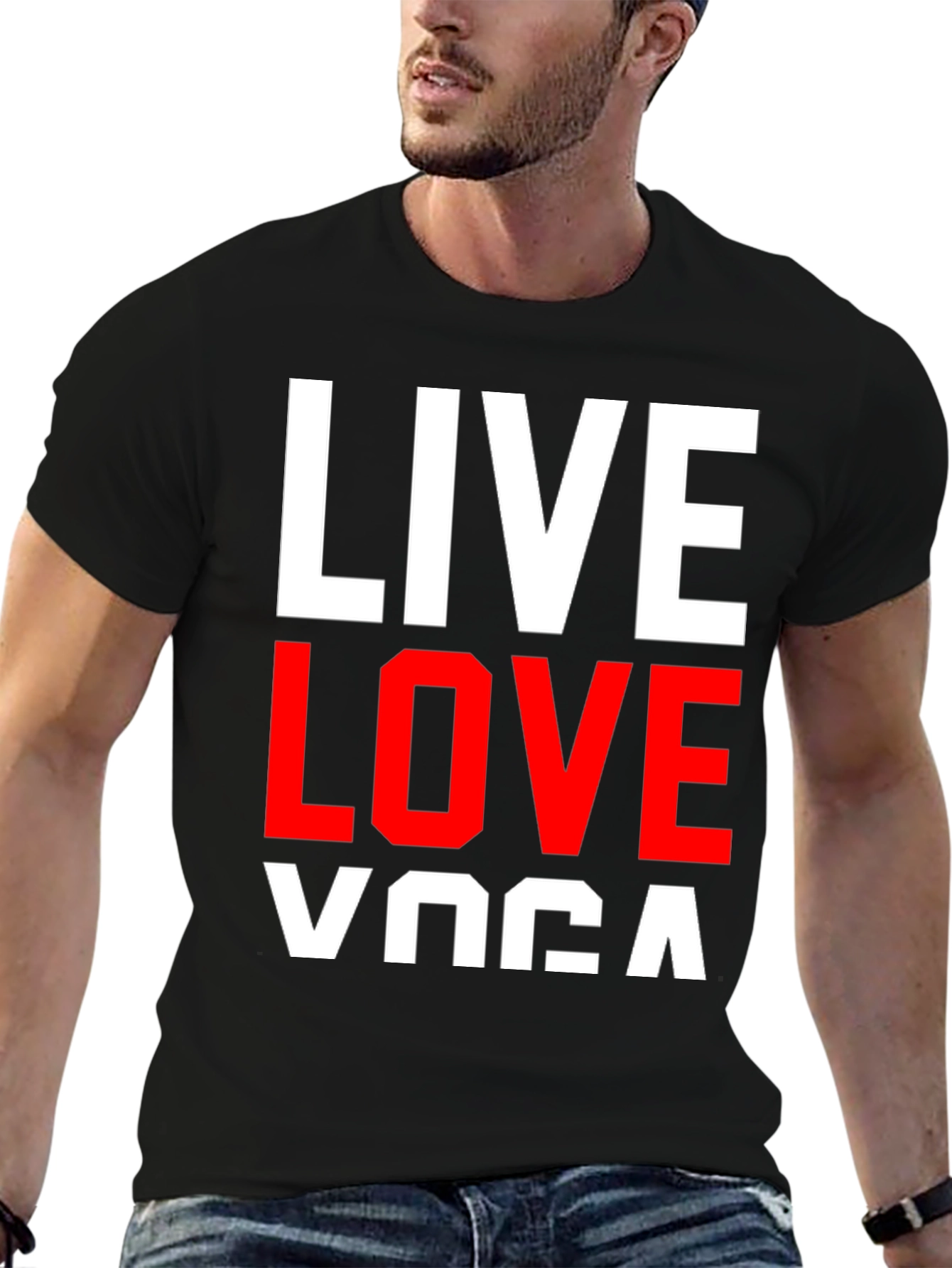 Live Love Yoga Graphic Tee - Black - 6