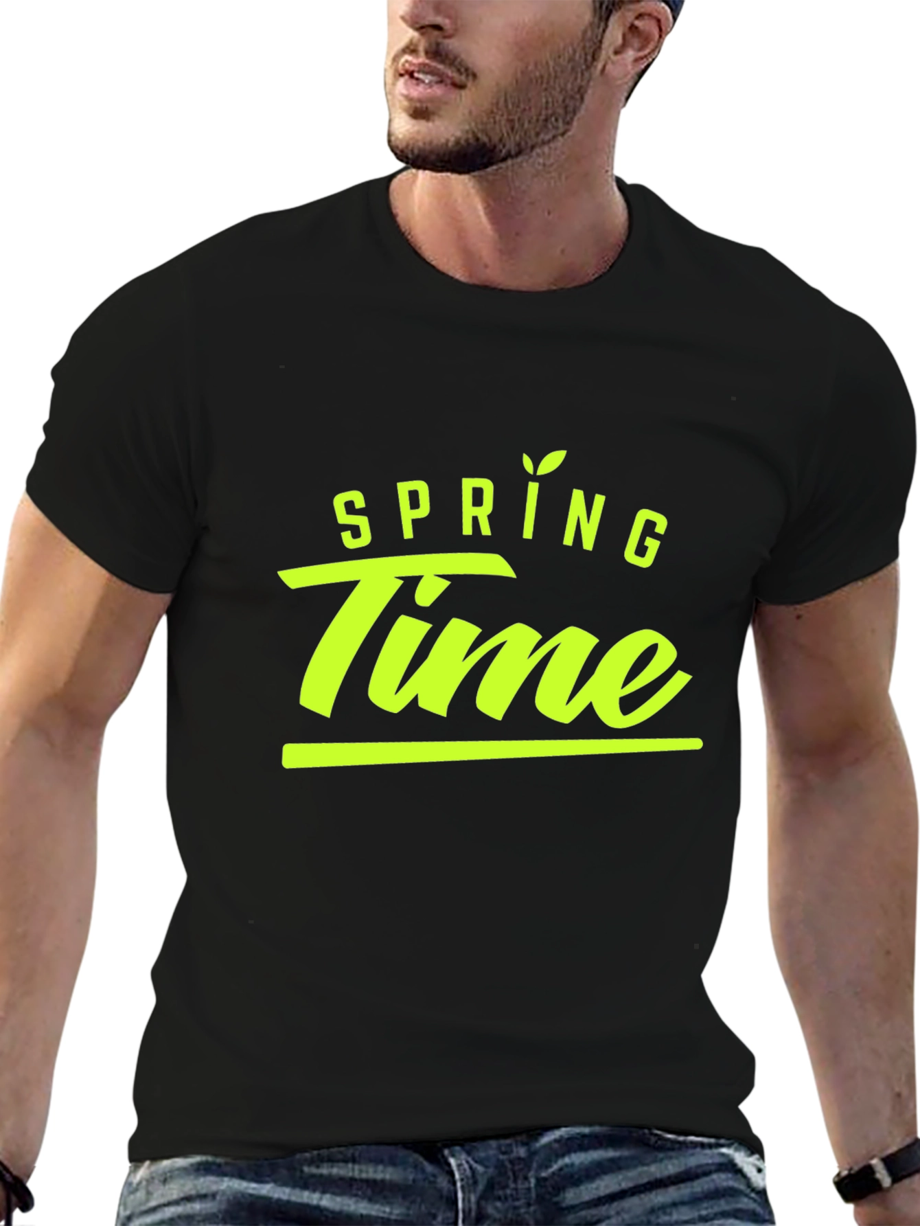 Black Spring Time Black T-Shirt view 6