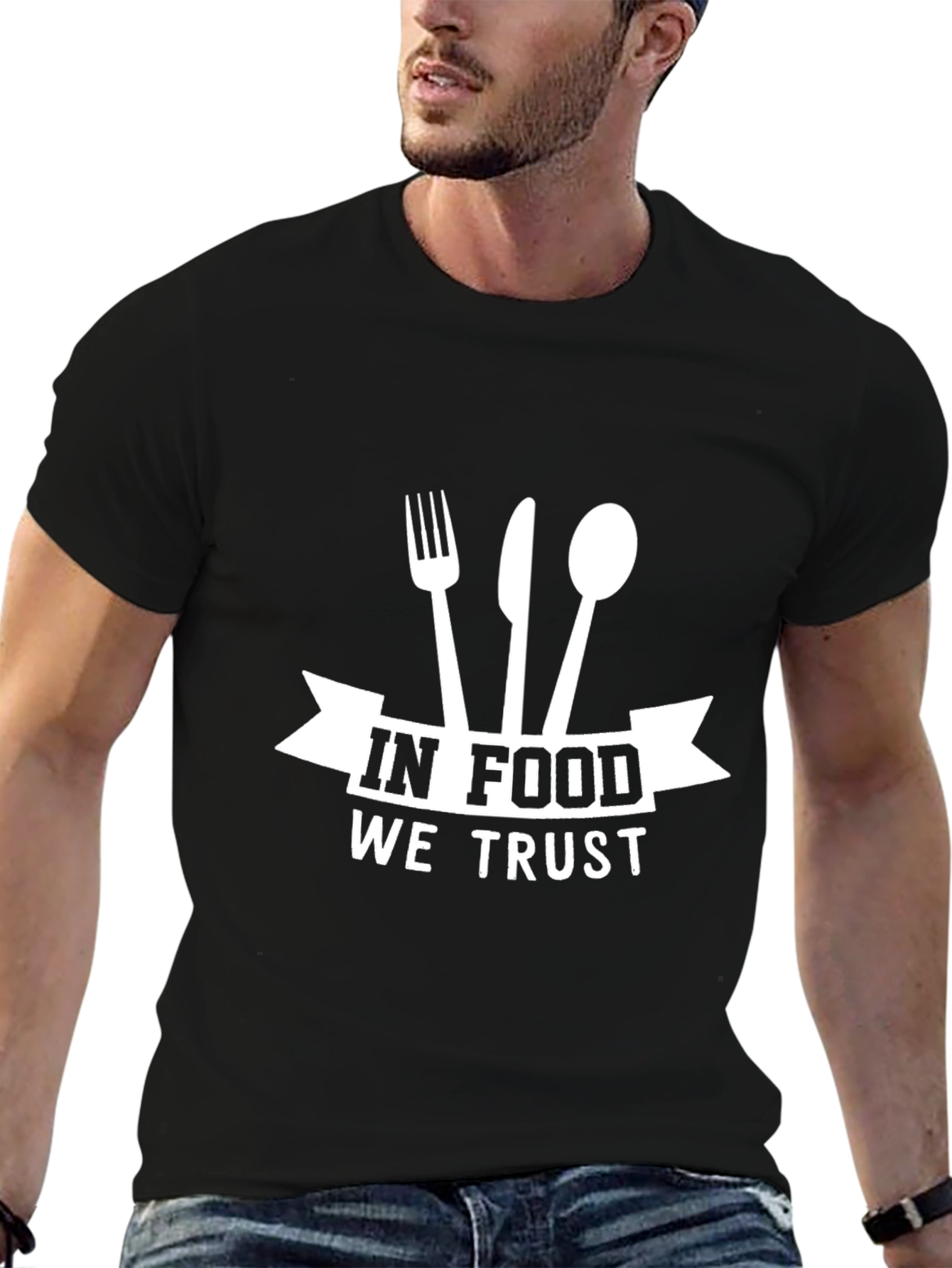 Black In Food We Trust Graphic T-Shirt view 6