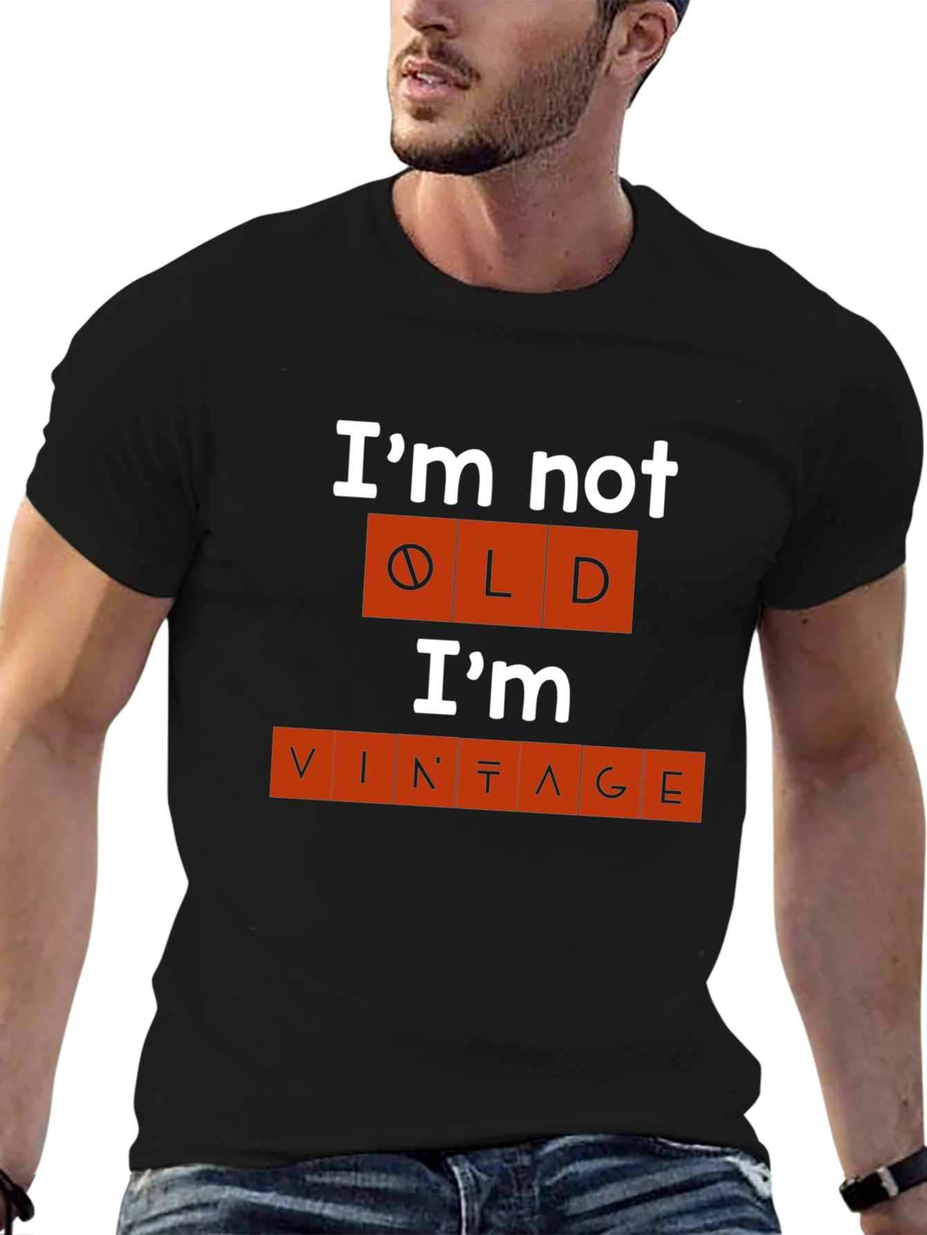 Black I'm Not Old I'm Vintage T-Shirt view 6