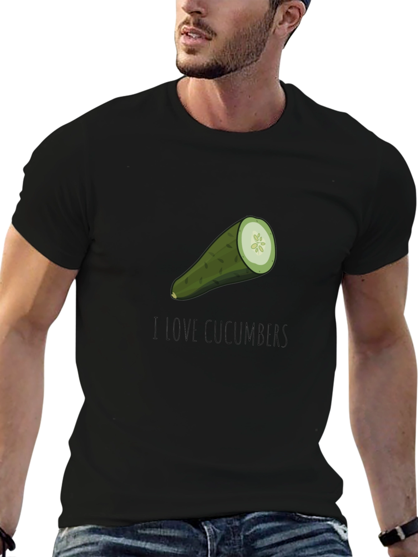 I Love Cucumbers Graphic T-Shirt - 6