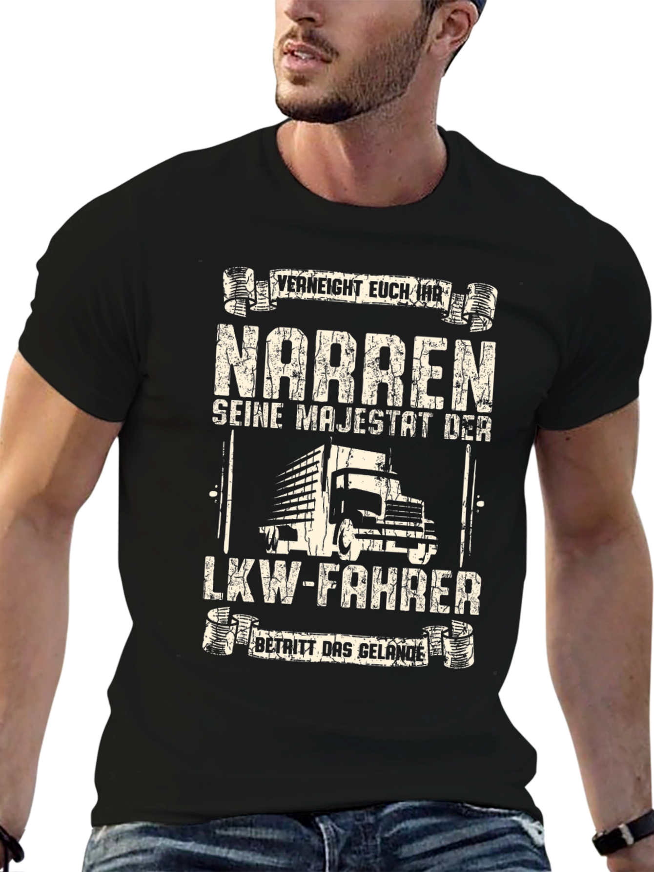 Funny German Trucker T-Shirt - "Seine Majestät Der LKW-Fahrer" - 6