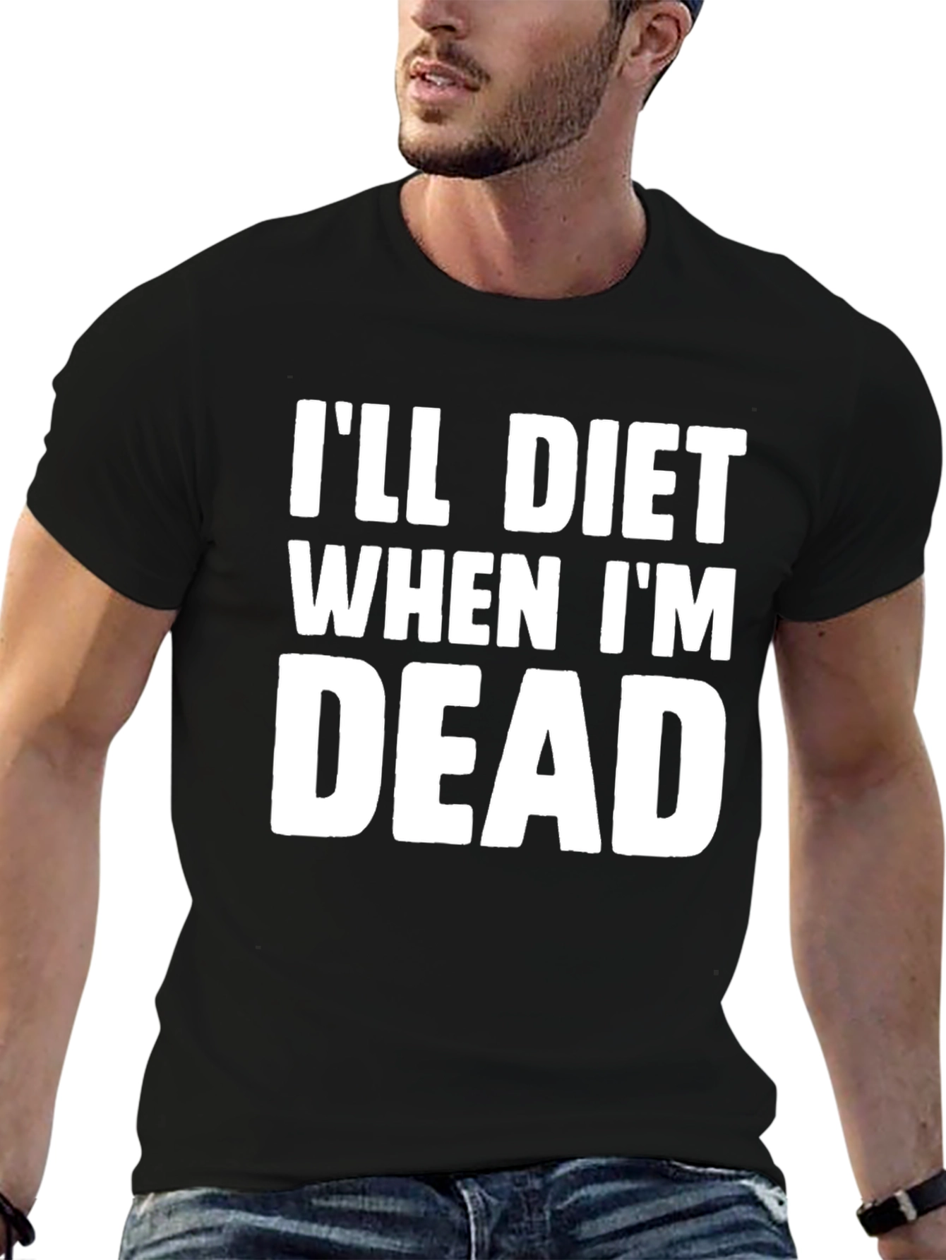 Black I'll Diet When I'm Dead T-Shirt view 6