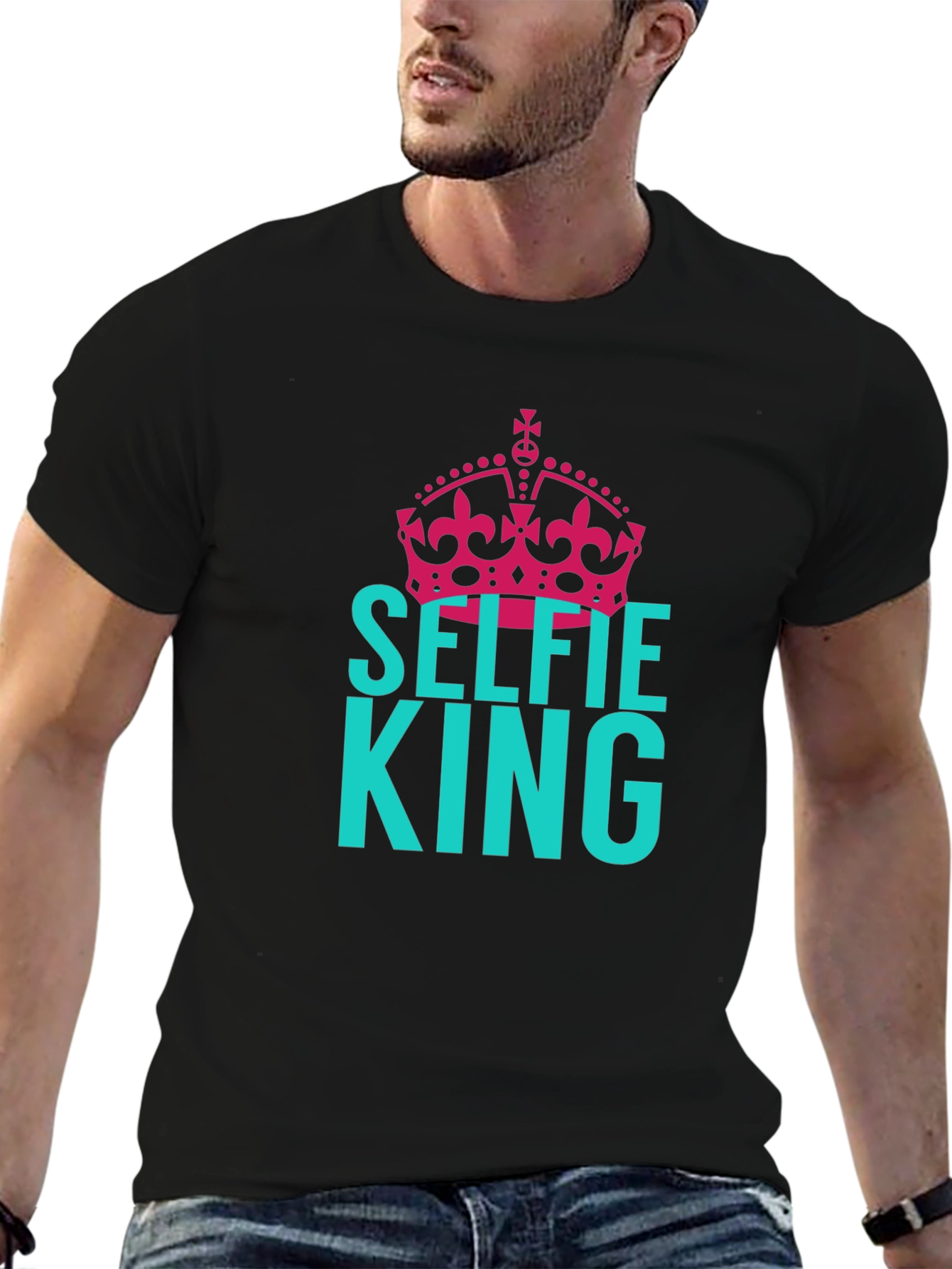 Selfie King Graphic Tee - Cool Design - 6