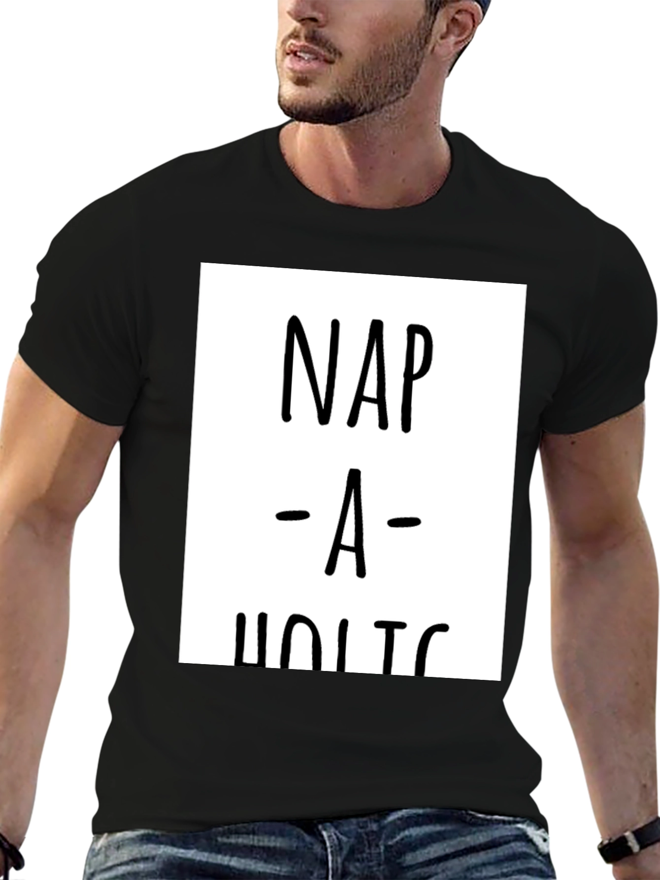 Black Nap-a-holic Graphic Tee - Comfort & Style view 6