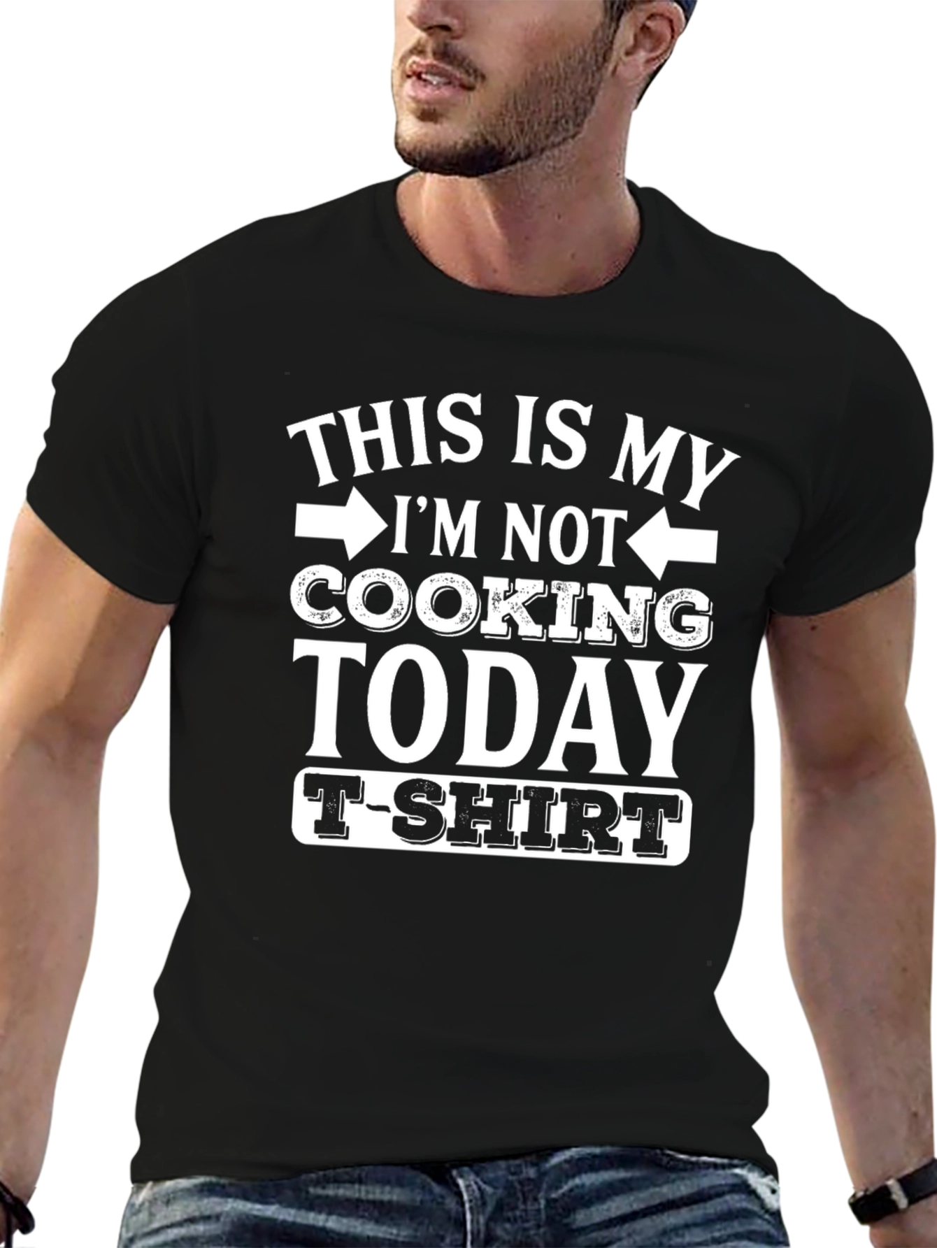 Black Funny 'I'm Not Cooking Today' T-Shirt view 6