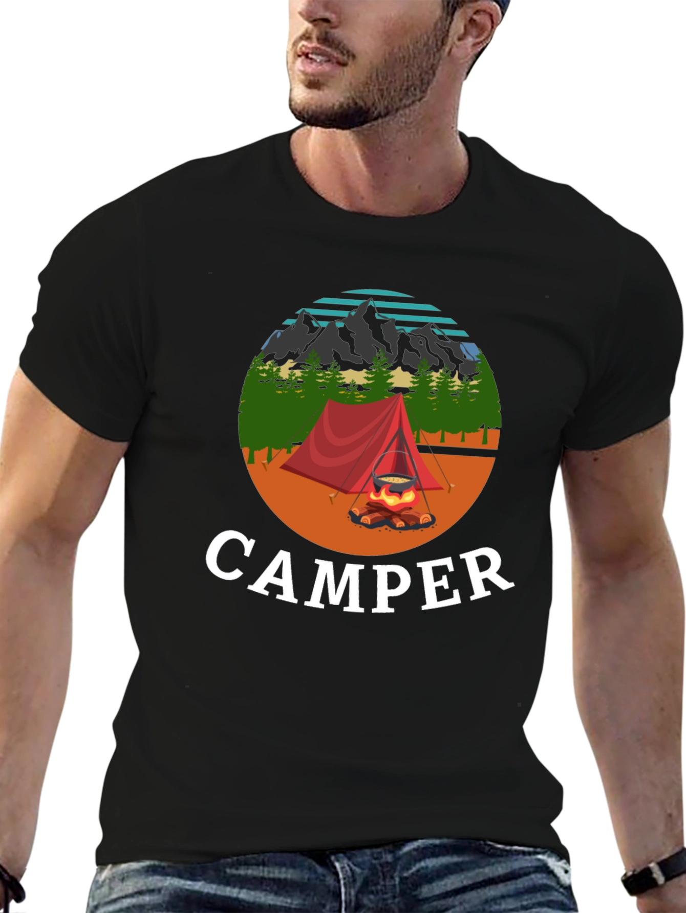 Black Camper Graphic T-Shirt view 6