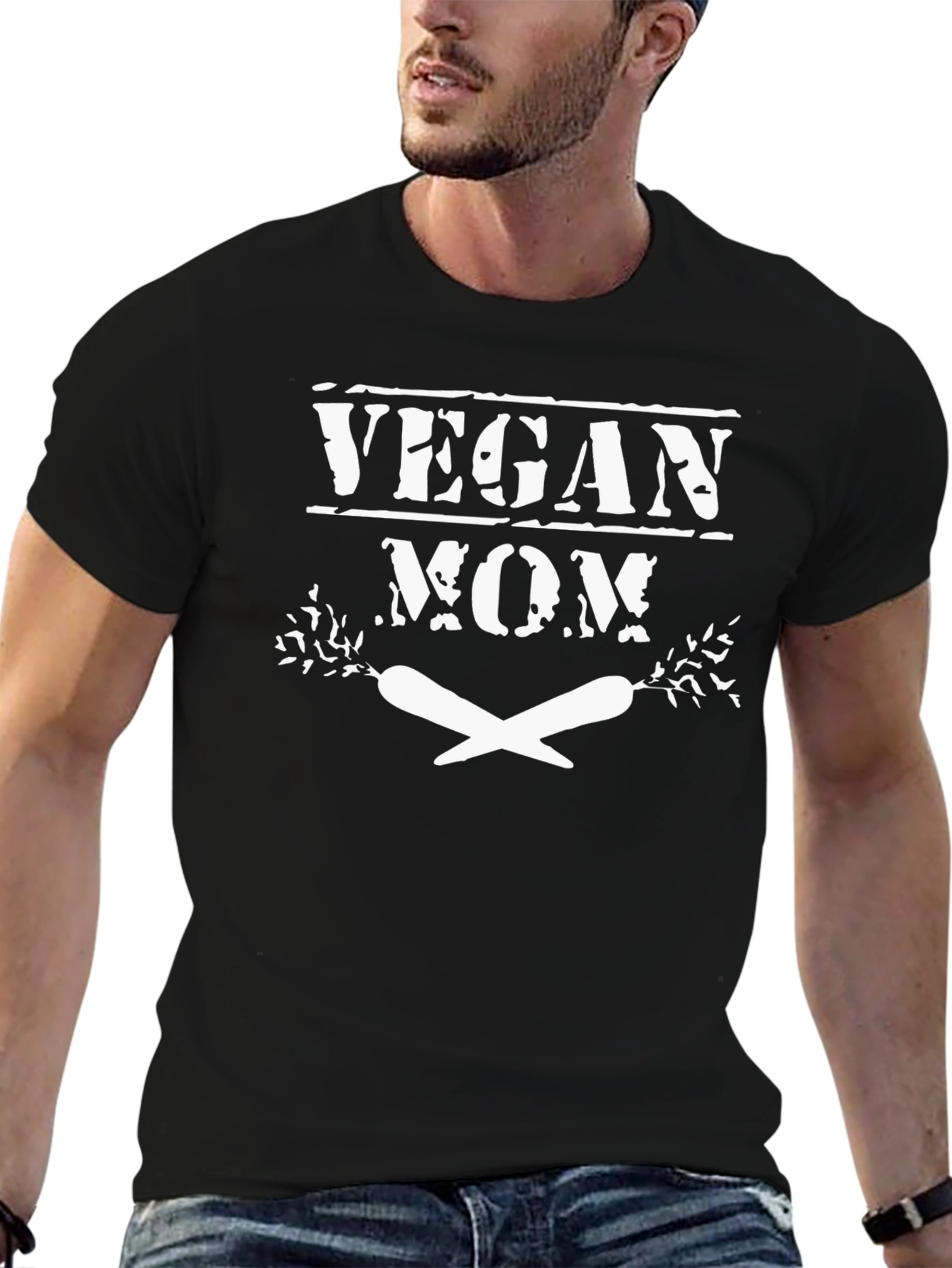 Vegan Mom Graphic T-Shirt - Black - 6