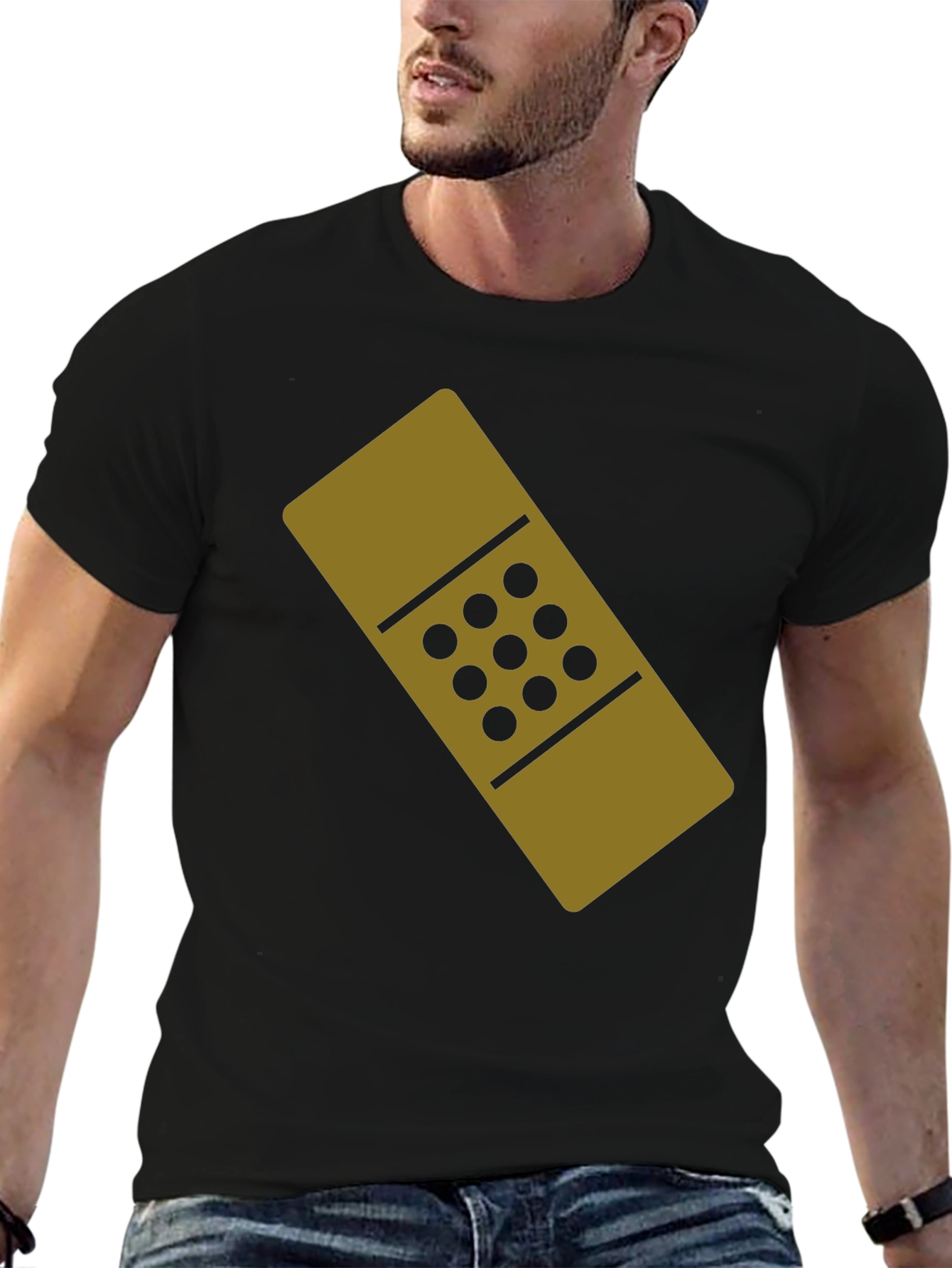 Black Novelty Band-Aid Graphic T-Shirt - Black Cotton Tee view 6