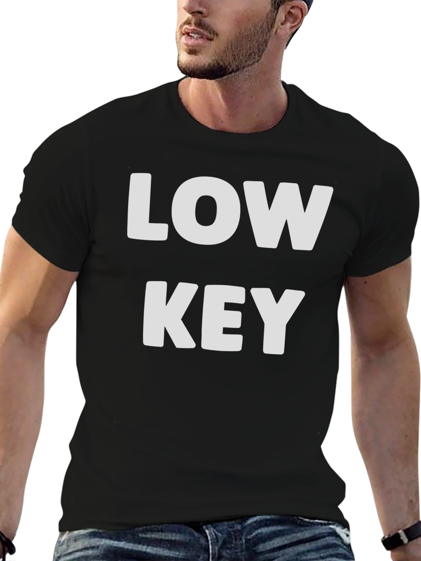 Black Low Key Graphic T-Shirt - Casual Menswear view 6