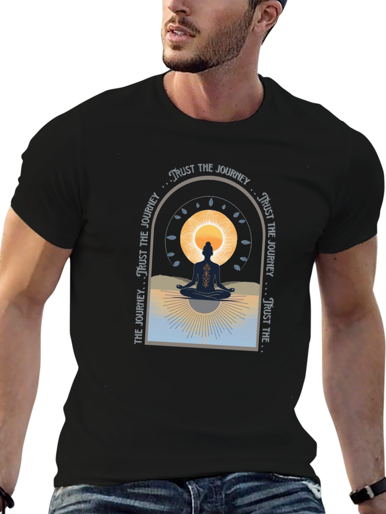 Black Trust the Journey Graphic T-Shirt view 6