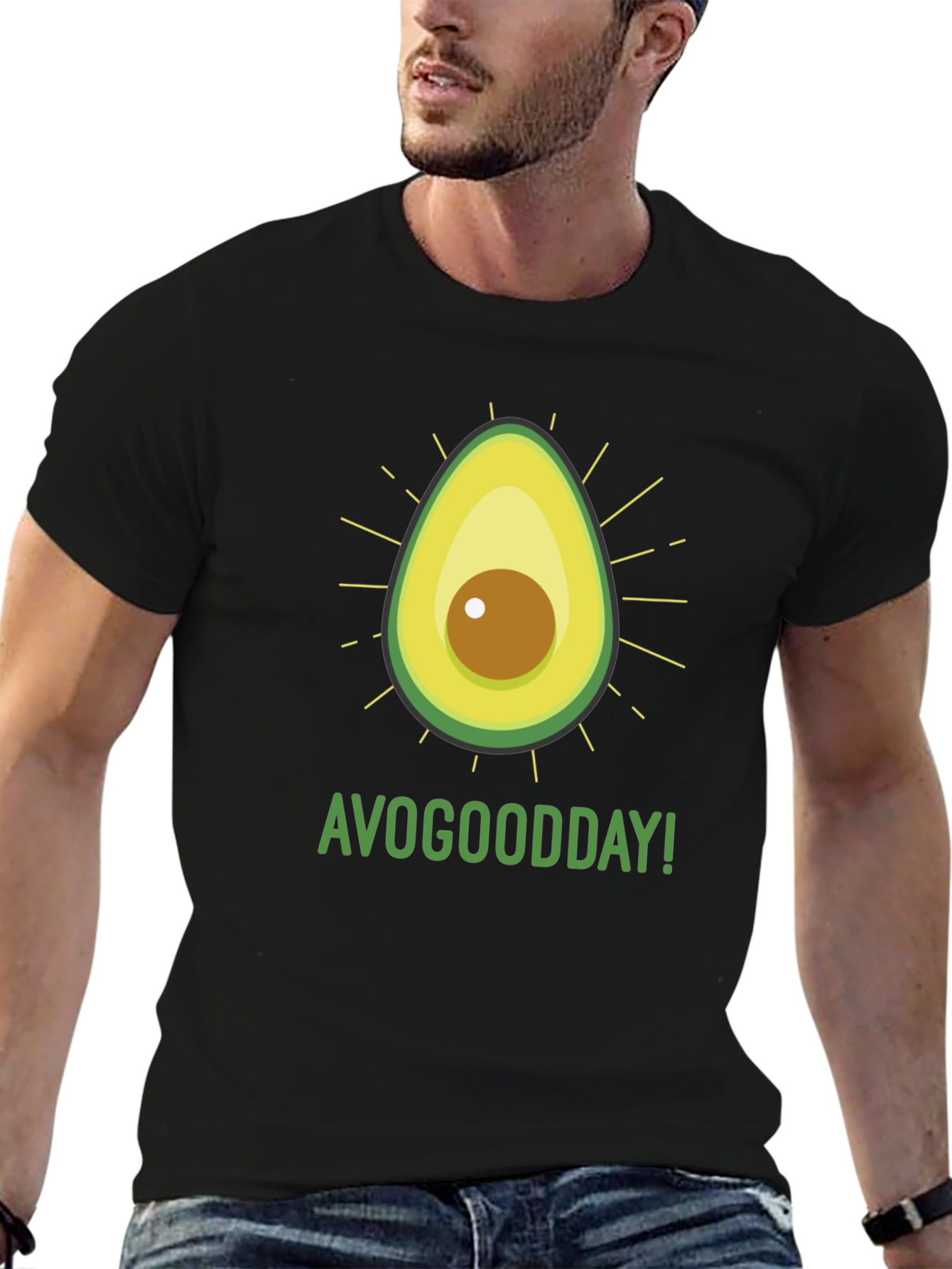 Black AvoGoodDay Graphic Tee - Fresh Avocado Style view 6