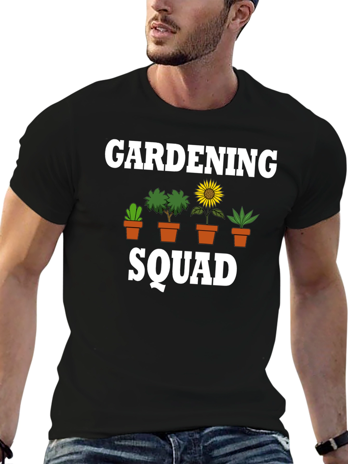 Black Gardening Squad T-Shirt - Plant Lover Tee view 6