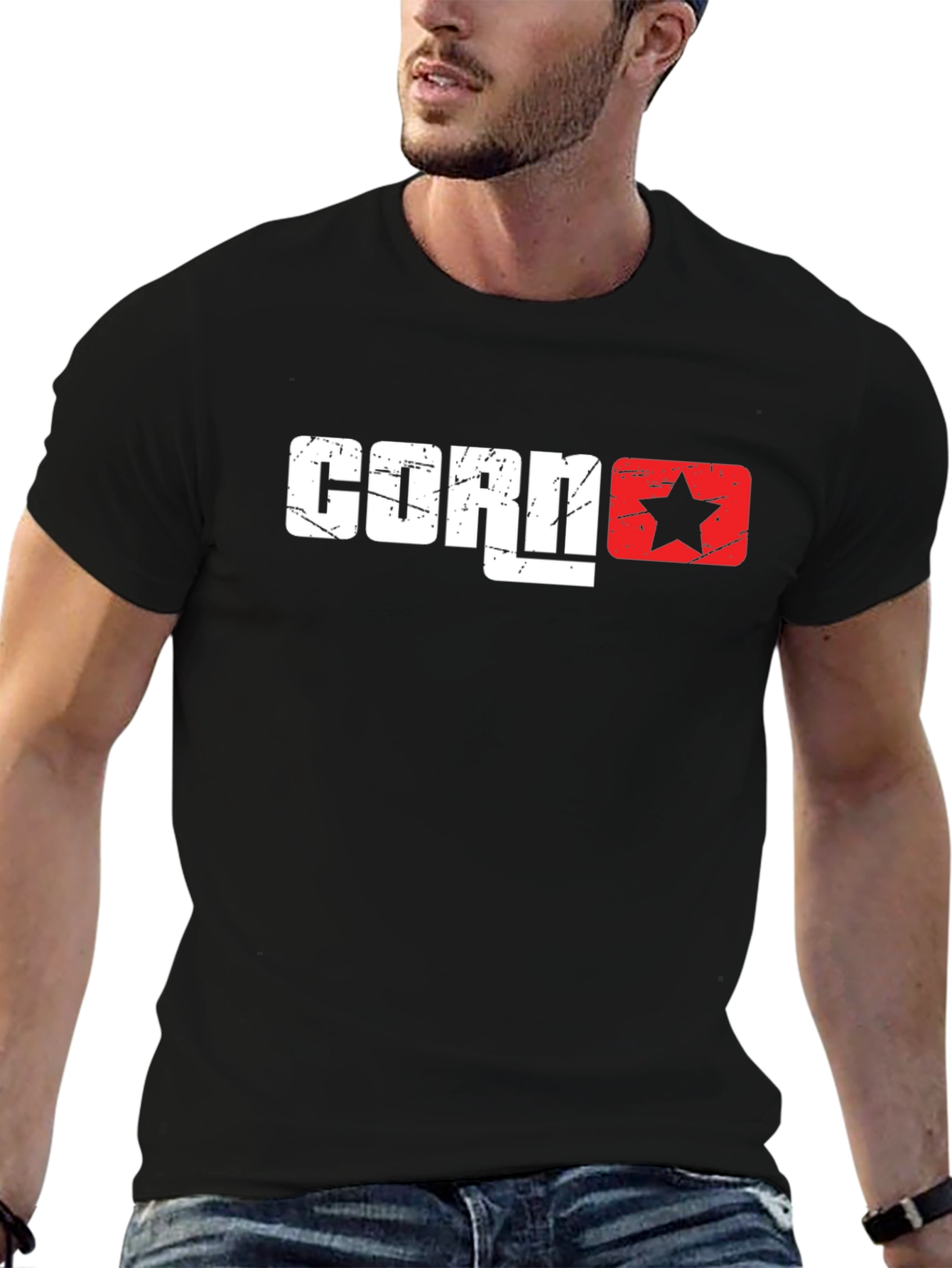 Black Black "CORN" Star Graphic Tee view 6