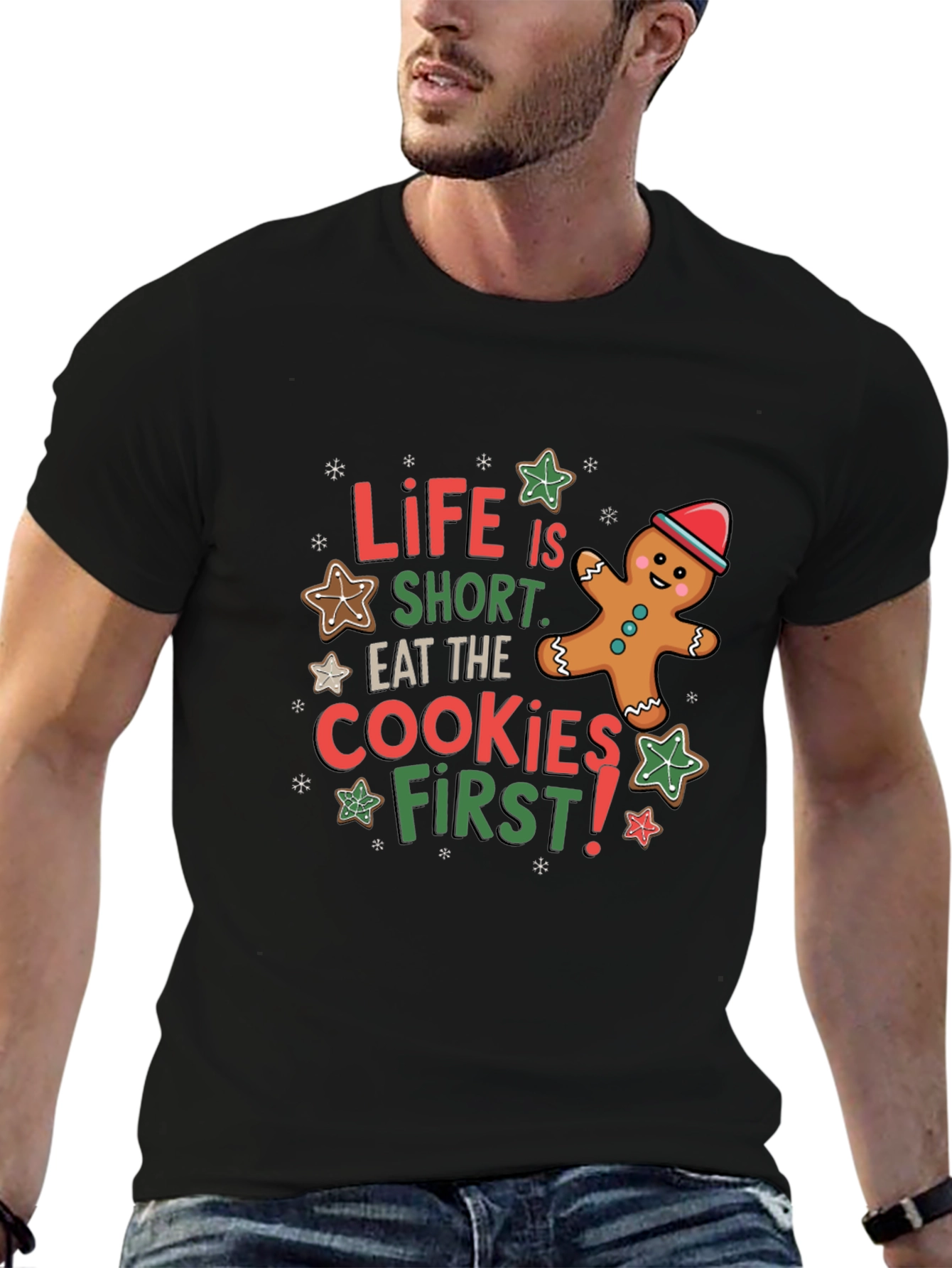 Black Life is Short Eat the Cookies T-Shirt view 6