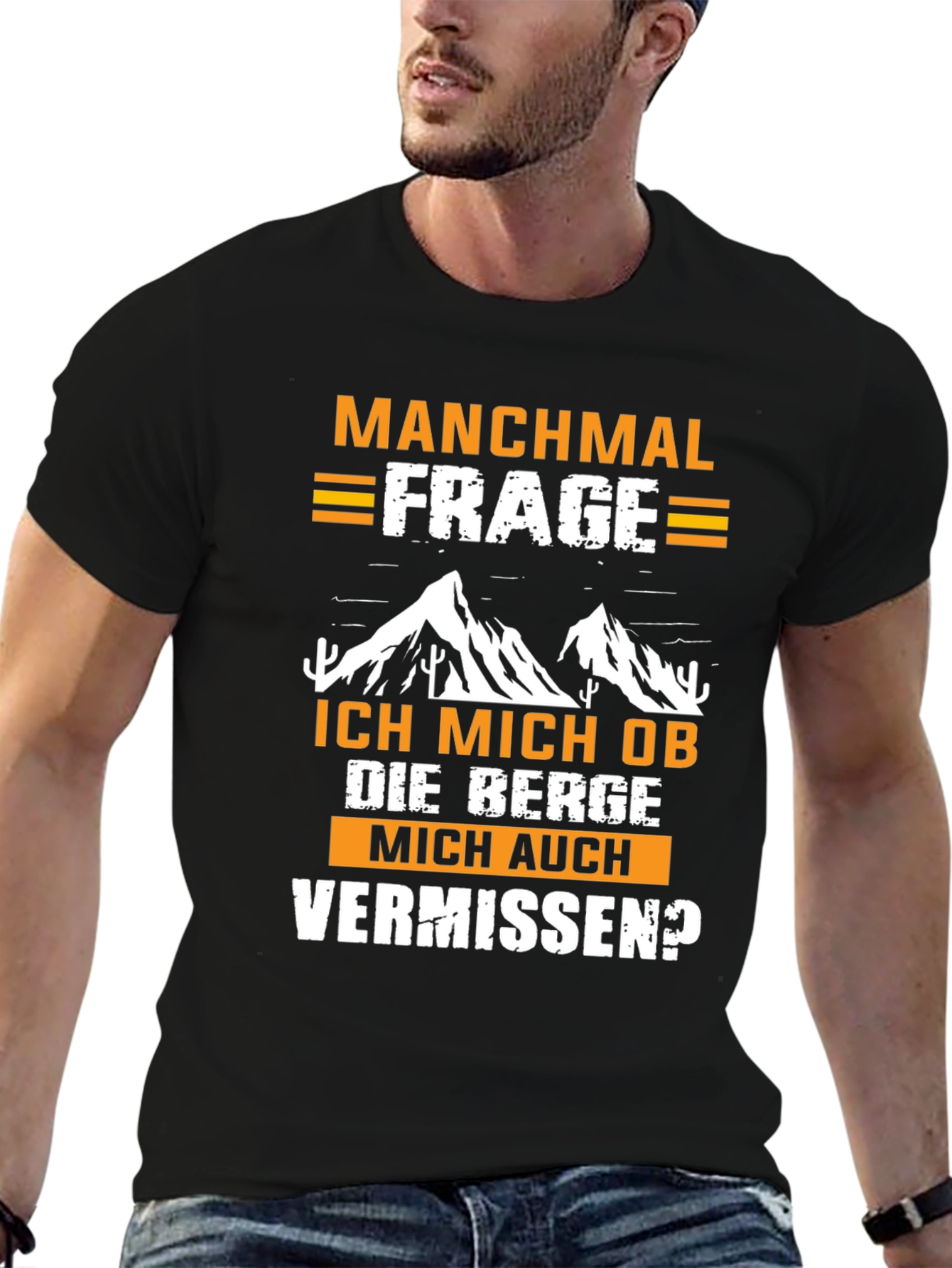 Black Mountain Lover T-Shirt - German Phrase view 6