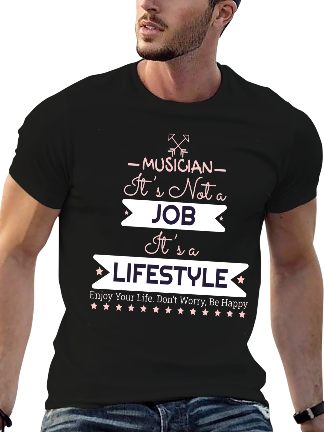 Black Musician Lifestyle Graphic Tee view 6