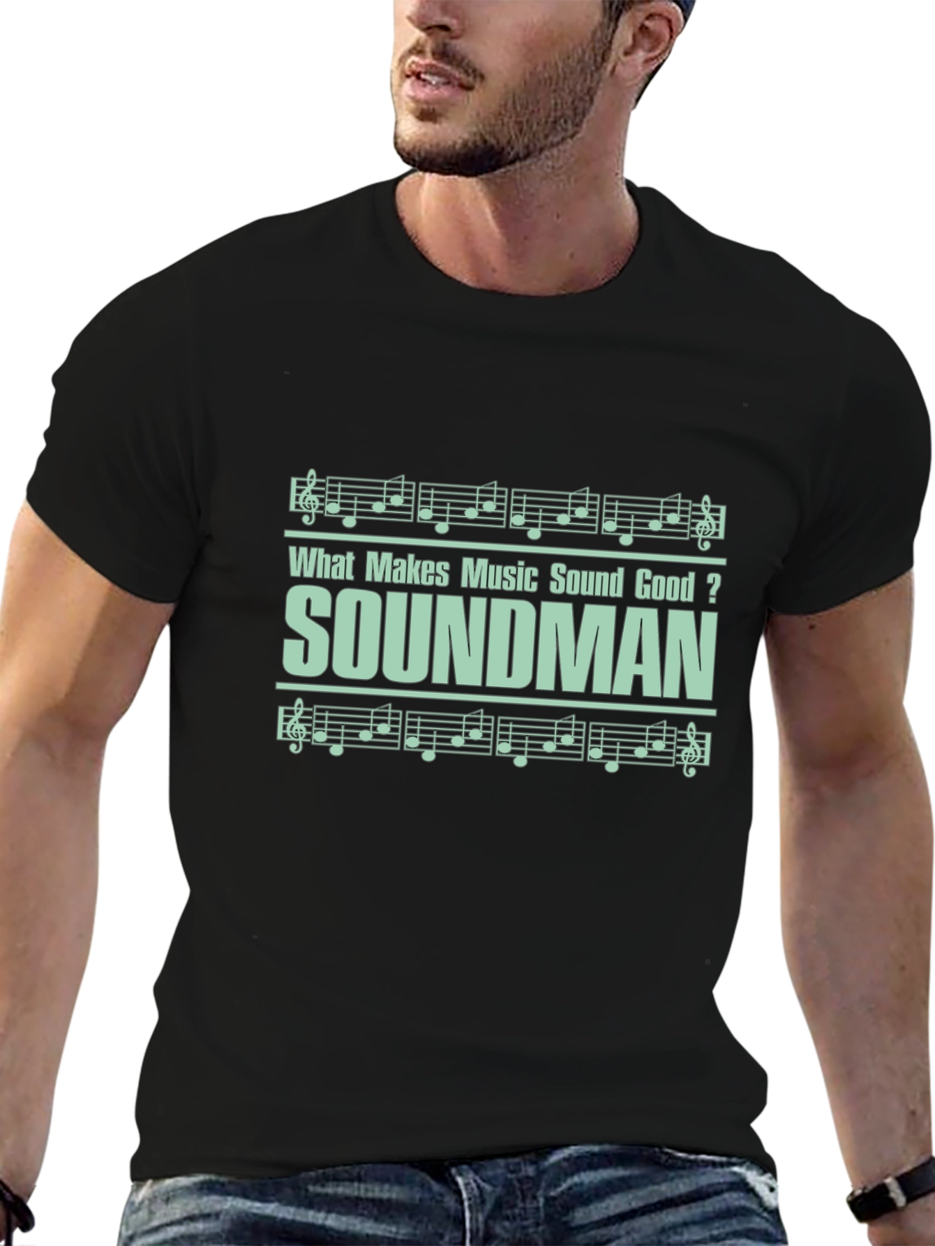 Black Soundman Music T-Shirt view 6