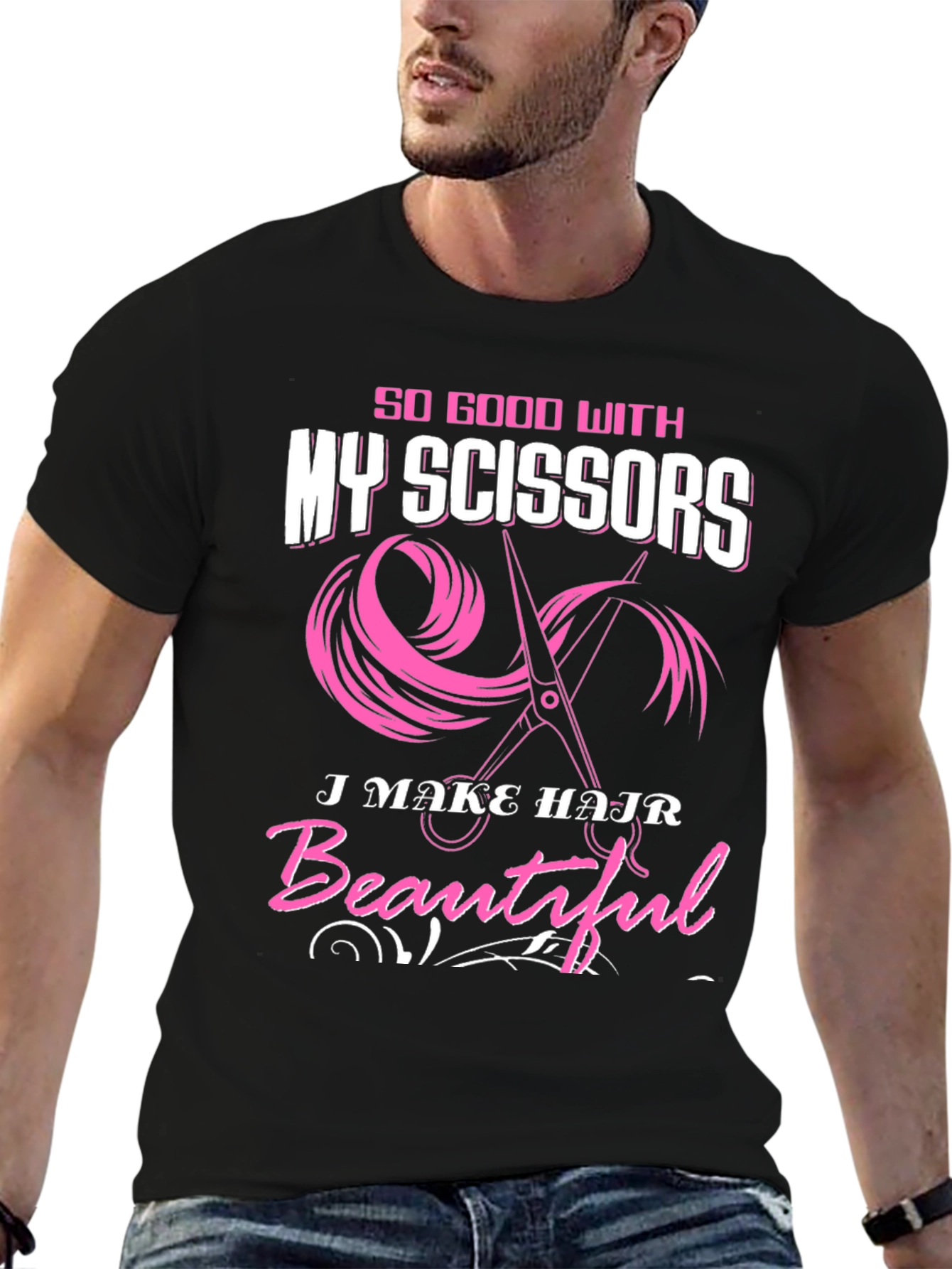 Black So Good With My Scissors T-Shirt view 6