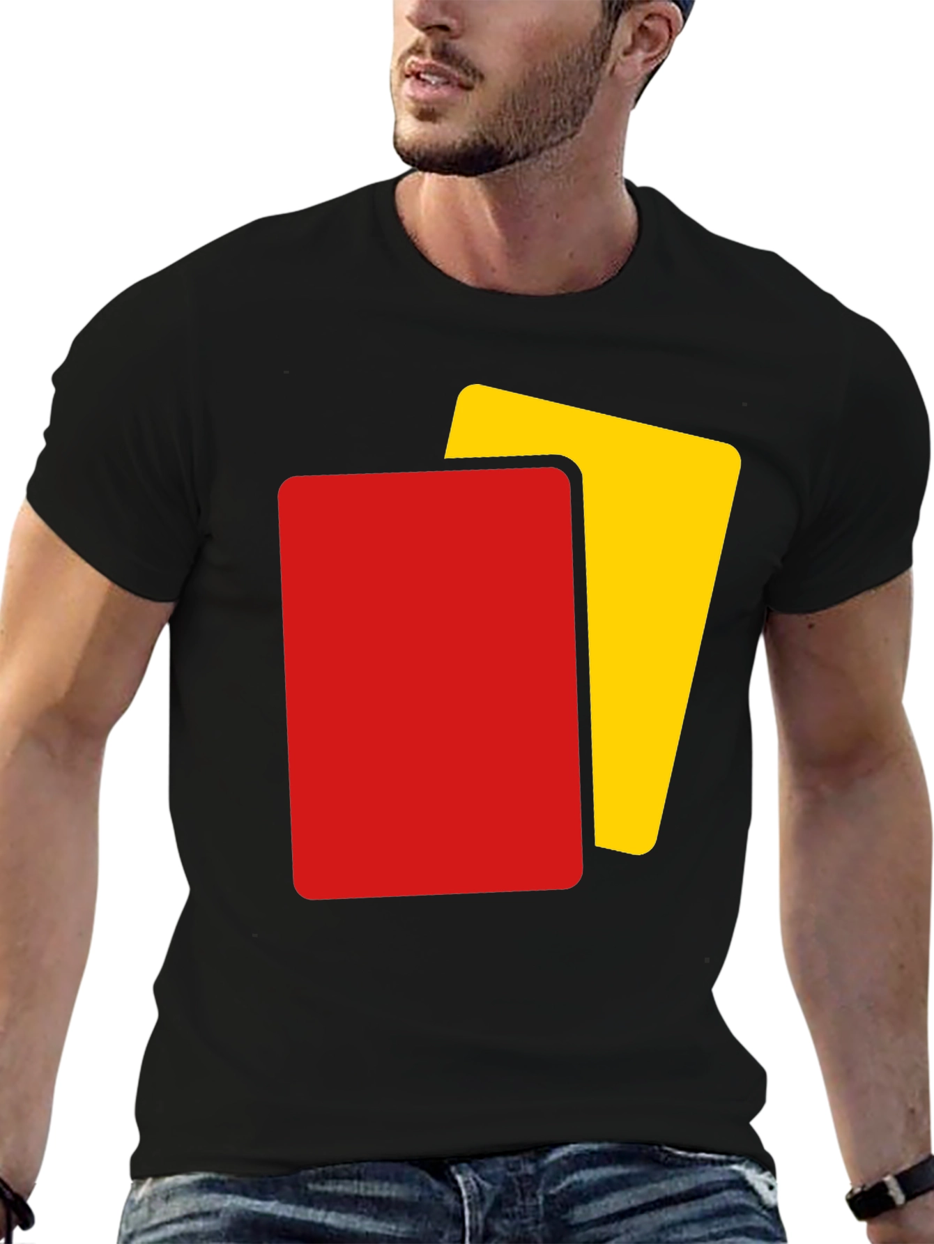 Black Referee Card T-Shirt - Black view 6