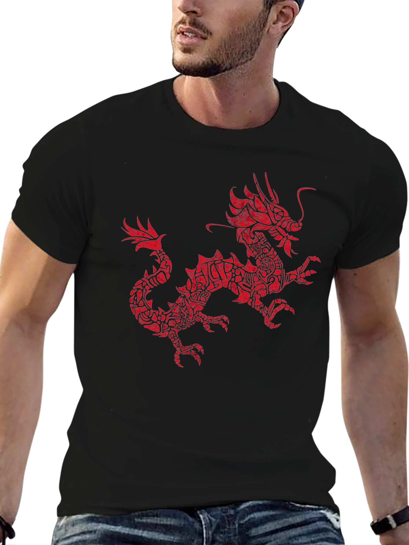 Black Dragon Graphic T-Shirt - Black view 6
