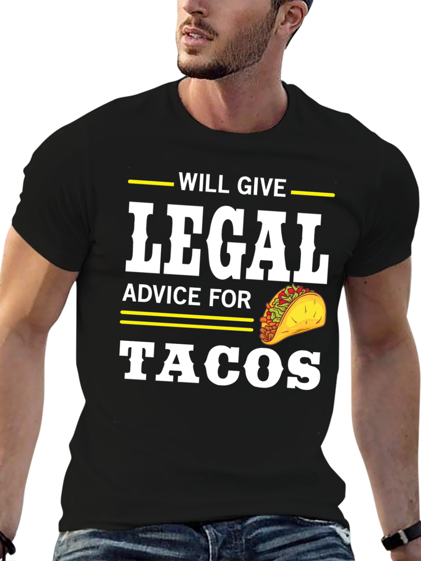 Black Will Give Legal Advice for Tacos T-Shirt view 6
