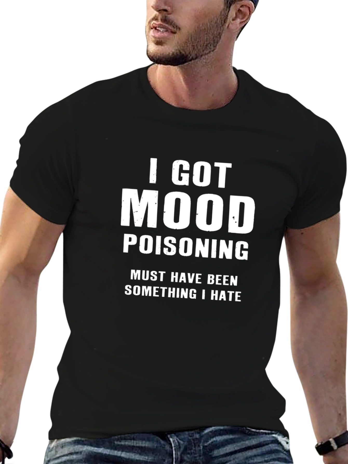 Black Mood Poisoning Funny Graphic T-Shirt view 6