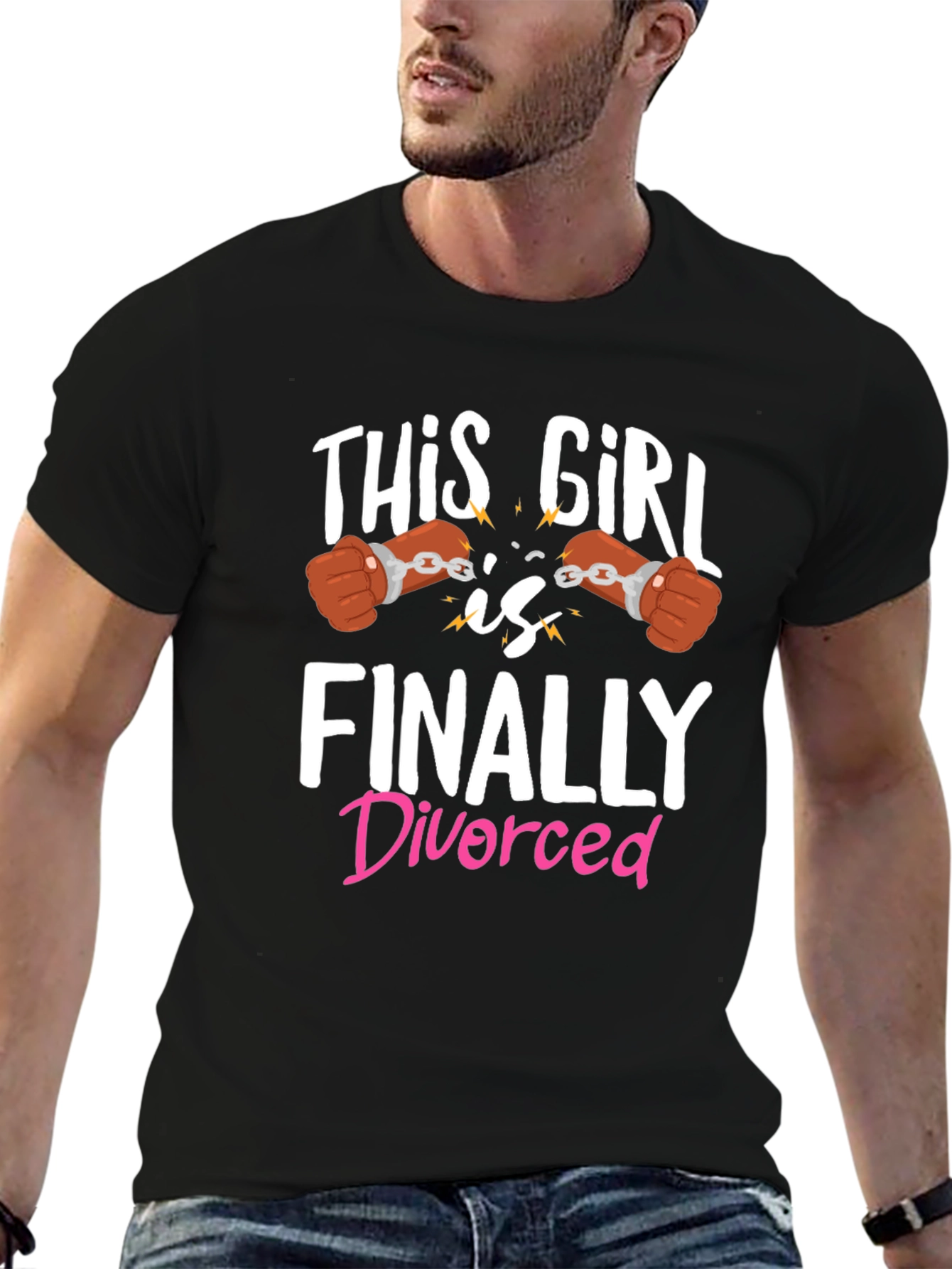 Black Finally Divorced T-Shirt - Celebration Tee view 6