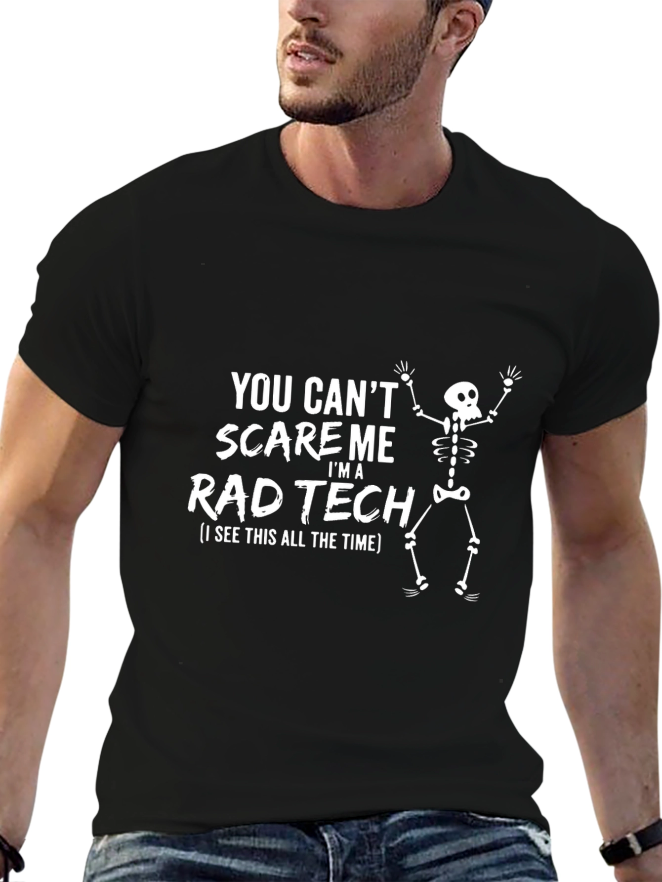 Black Rad Tech T-Shirt - You Can't Scare Me view 6