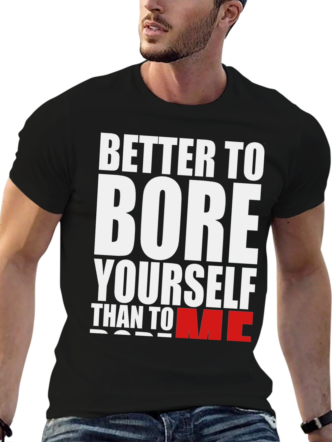 Black Better to Bore Yourself Graphic Tee view 6