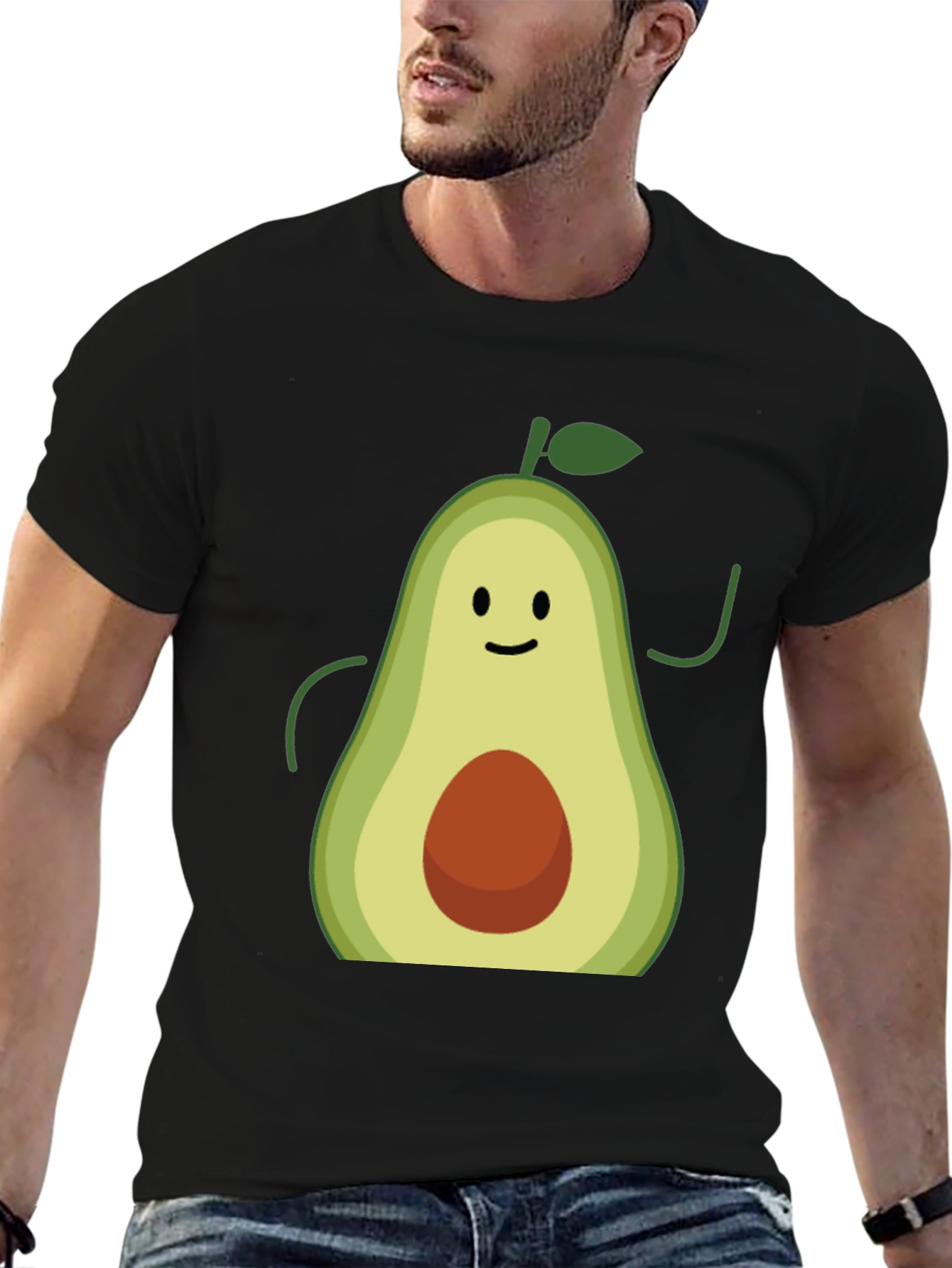 Black Avocado Graphic Tee - Funny Fruit T-Shirt view 6