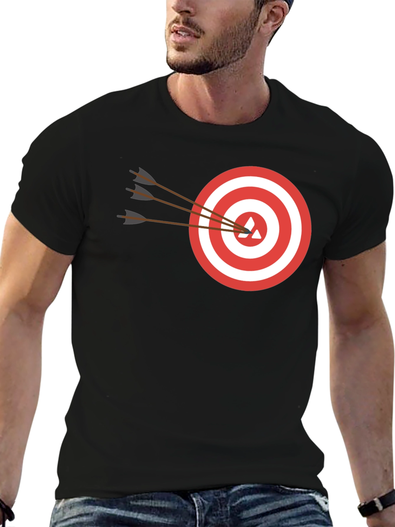 Black Target Practice T-Shirt - Bullseye Tee view 6