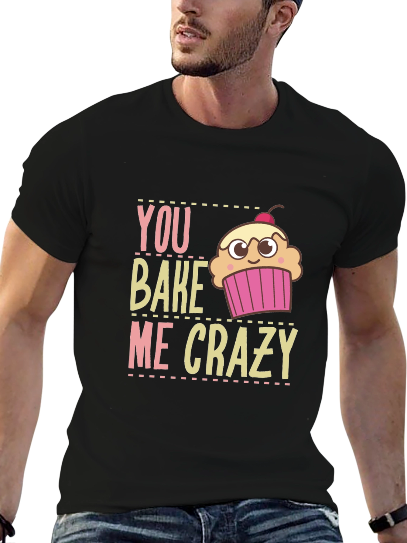 Black You Bake Me Crazy Graphic T-Shirt view 6