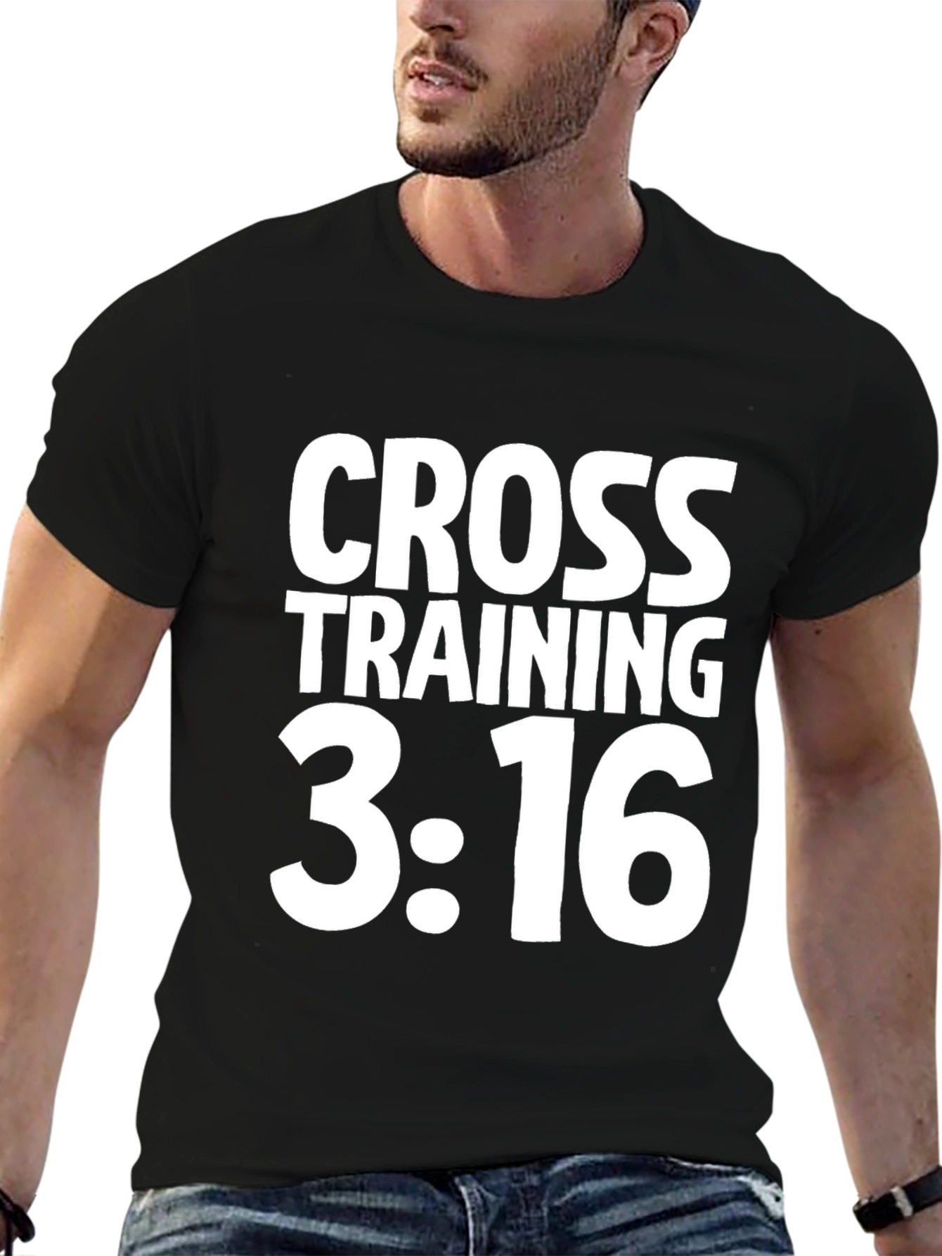 Black Cross Training 3:16 Black T-Shirt view 6