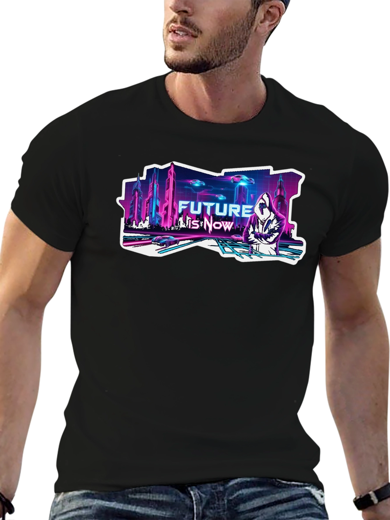 Black Future is Now Graphic T-Shirt - Black view 6