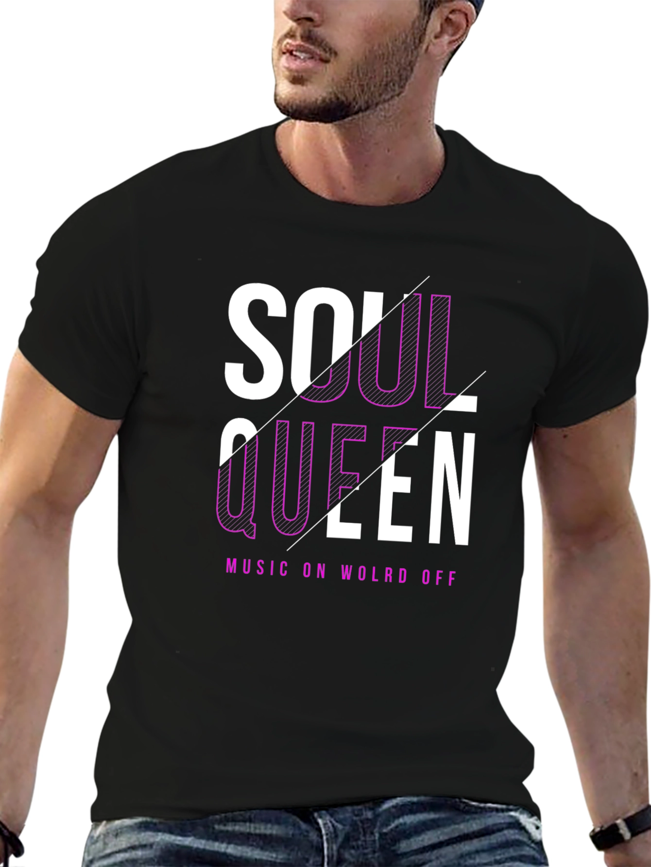 Black Soul Queen Black Graphic Tee view 6