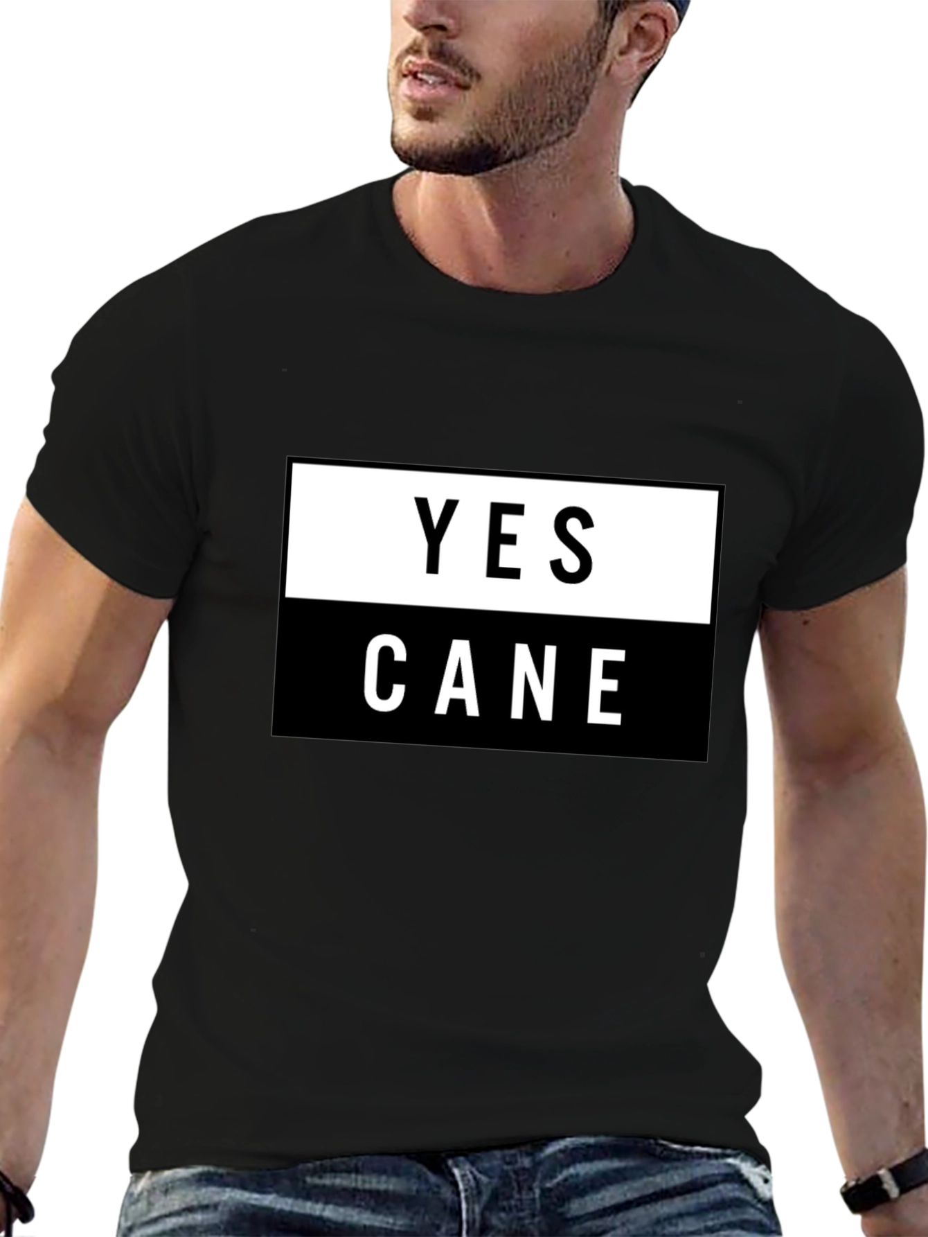 Black Yes Cane Graphic Tee - Stylish & Comfortable view 6