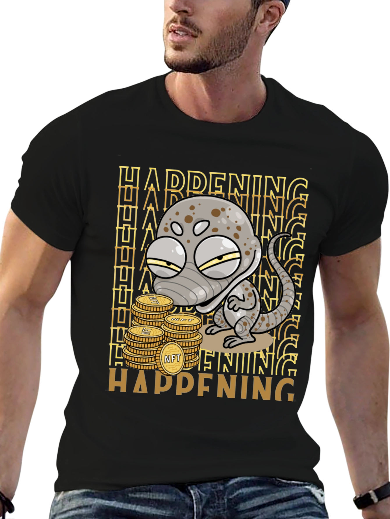 HAPPENING NFT Coin Lizard T-Shirt - 6