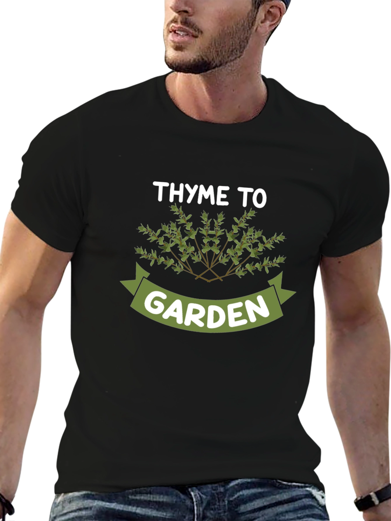 Black Thyme To Garden T-Shirt - Gardener Tee view 6